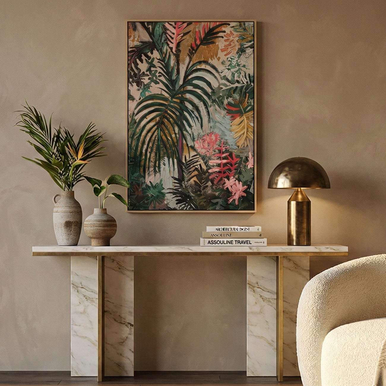 Tropical Harmony Hand-Painted Canvas Art