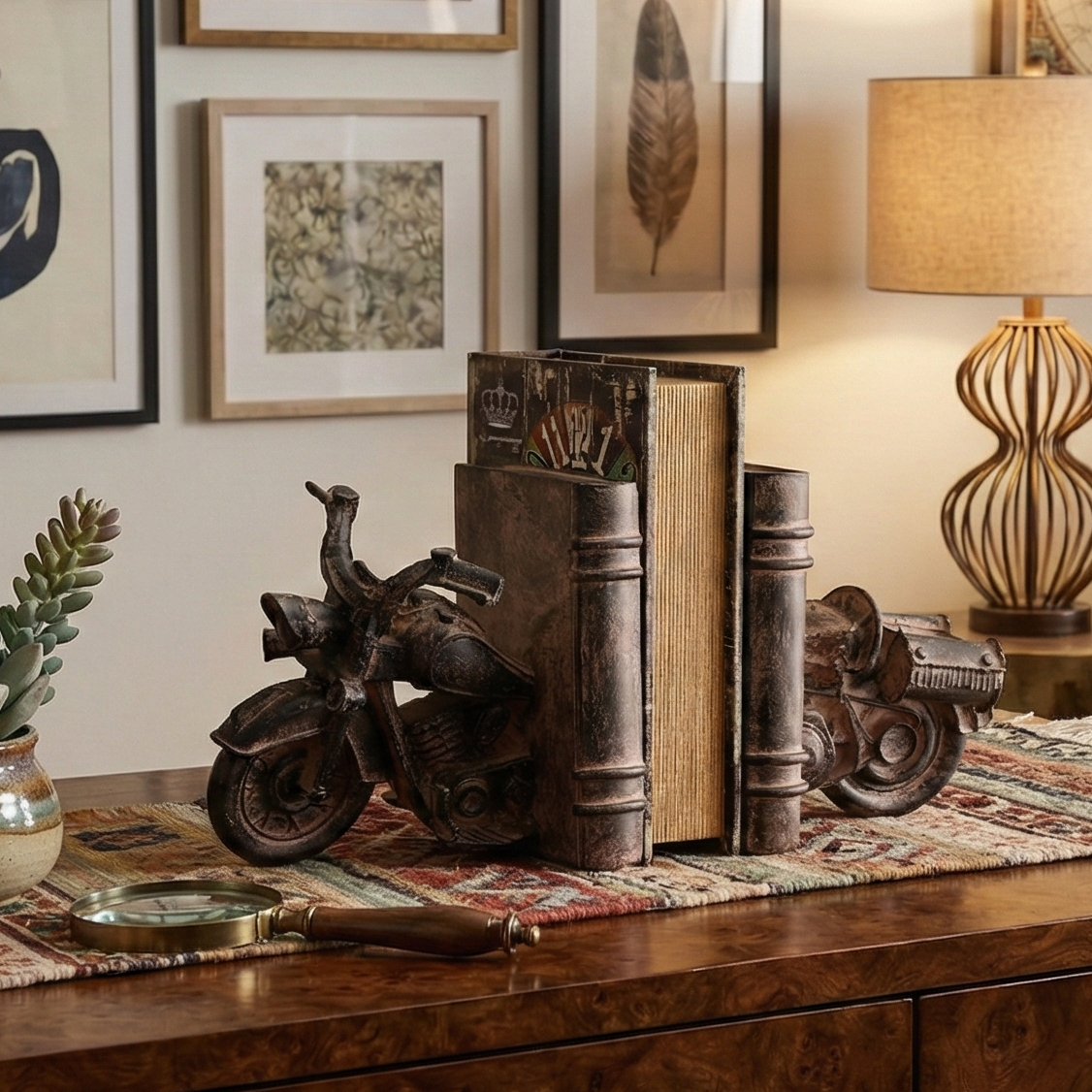 Vintage Bike Bookends