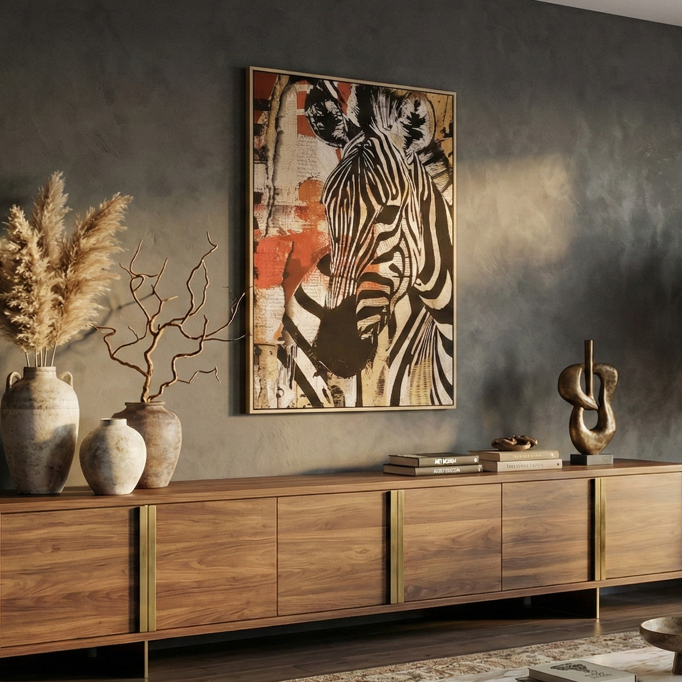 Savanna in Blush Hand-Painted Canvas Wall Art