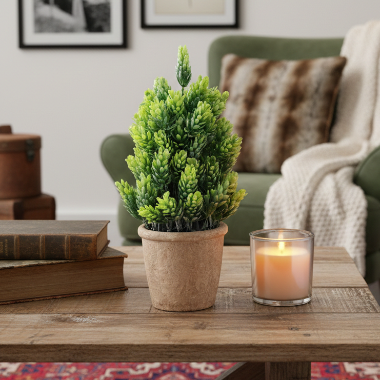 Faux Burro's Tail Succulent Bonsai Plant