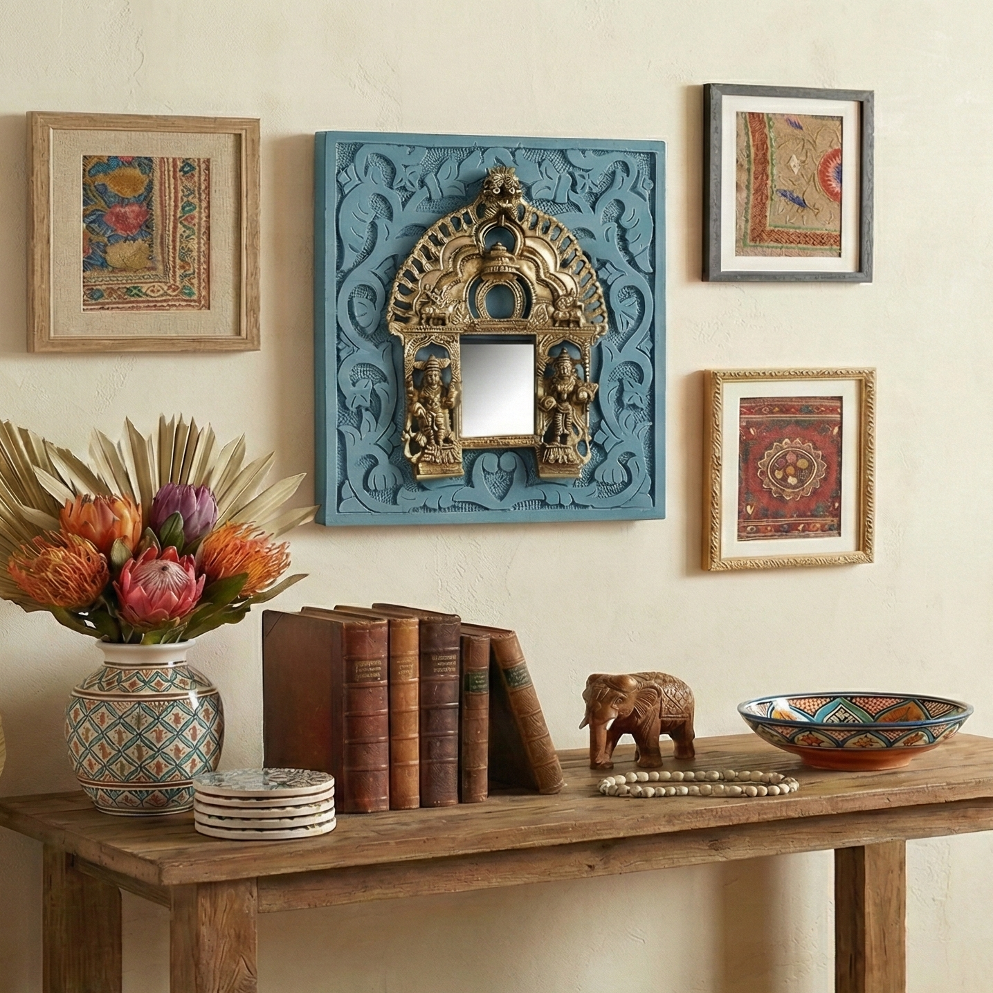 Gauhar Blue Framed Prabhavali