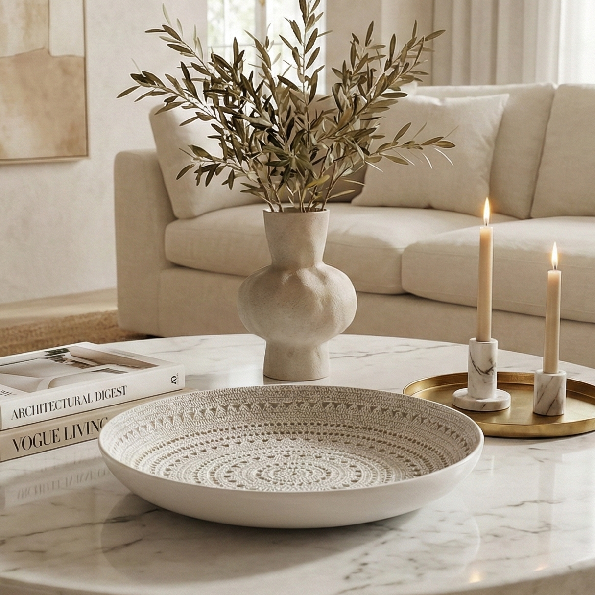 Crochella Textured Platter (White)