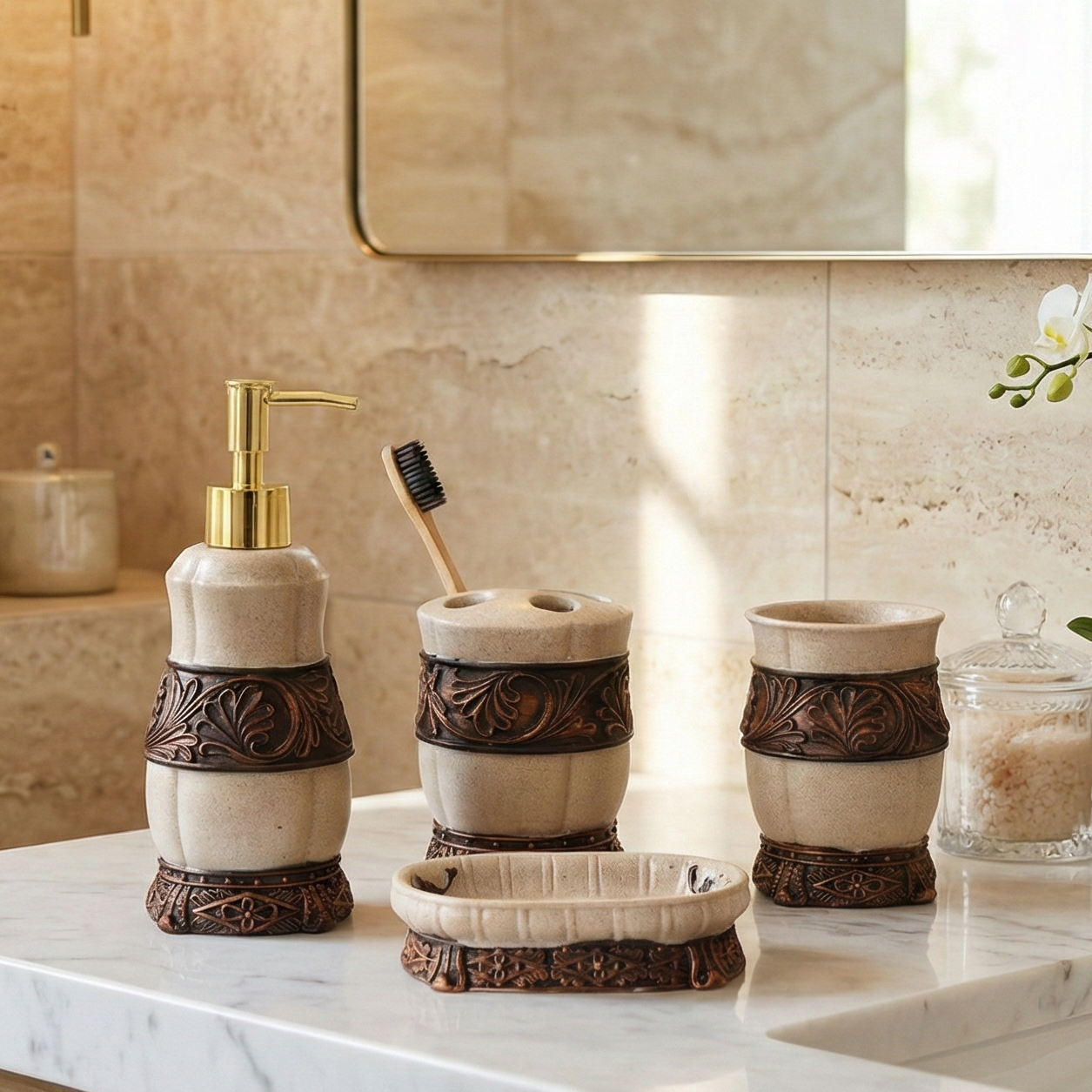 Artisan Filigree 4 Piece Bath Set