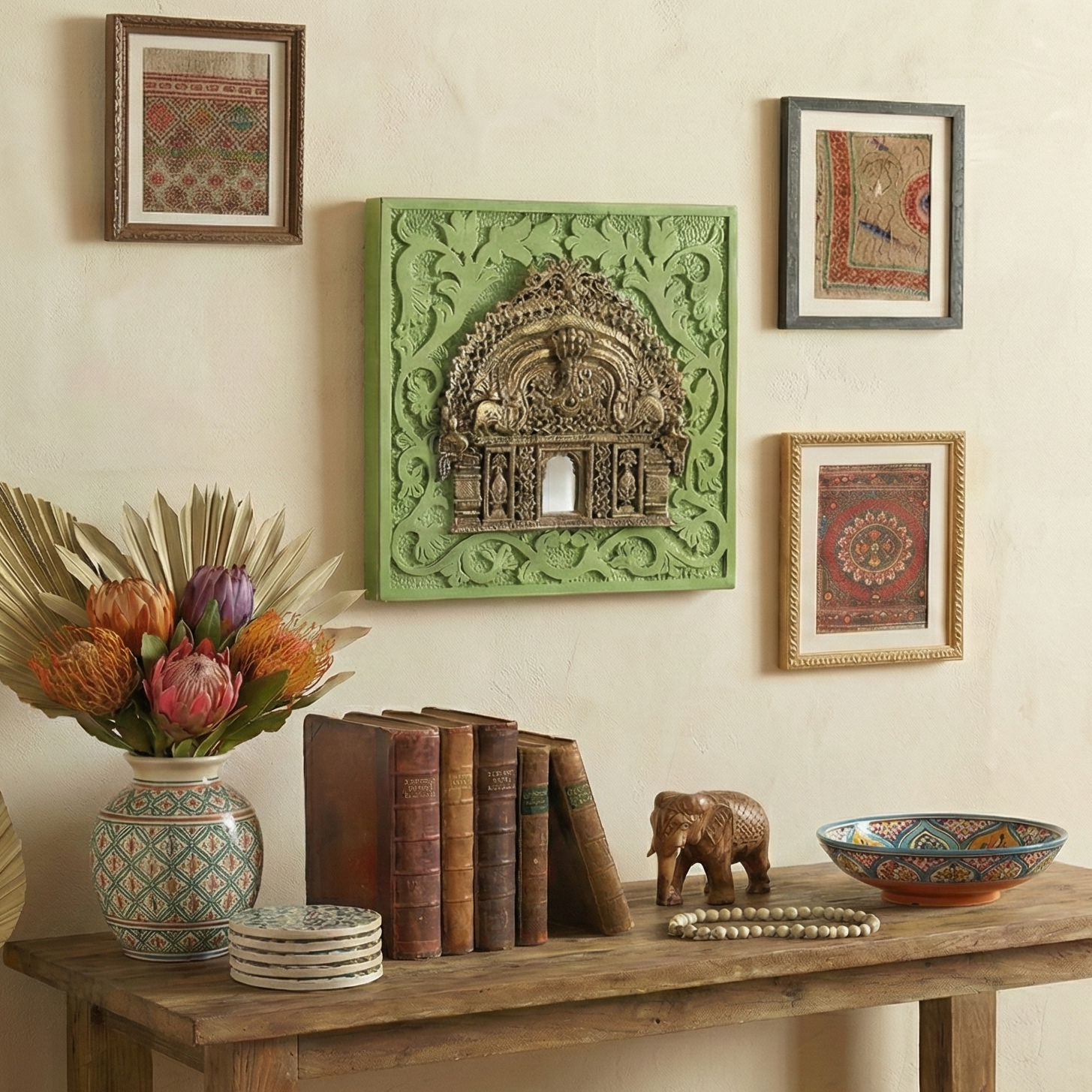 Gauhar Green Framed Prabhavali