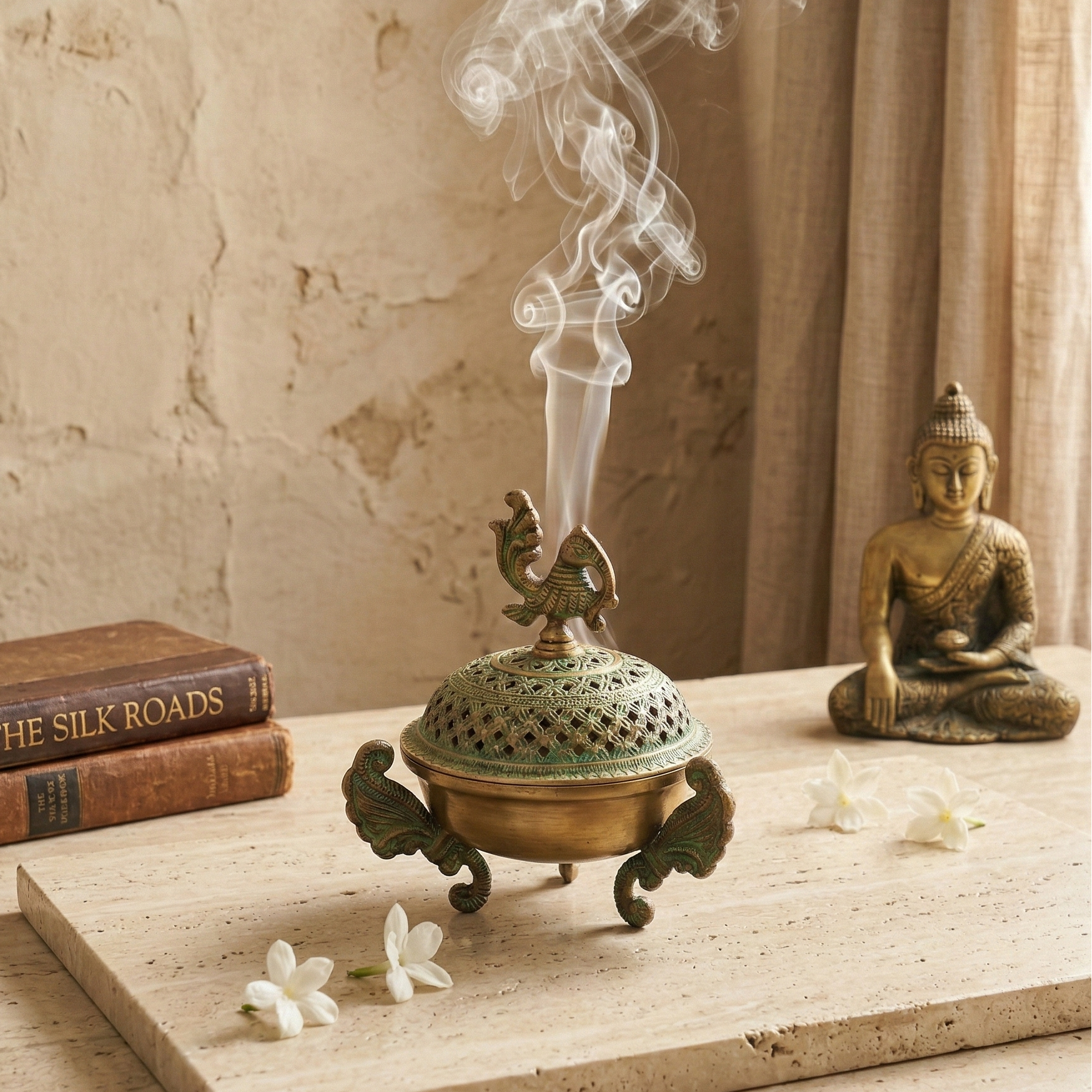 Peacock Mount Incense Holder