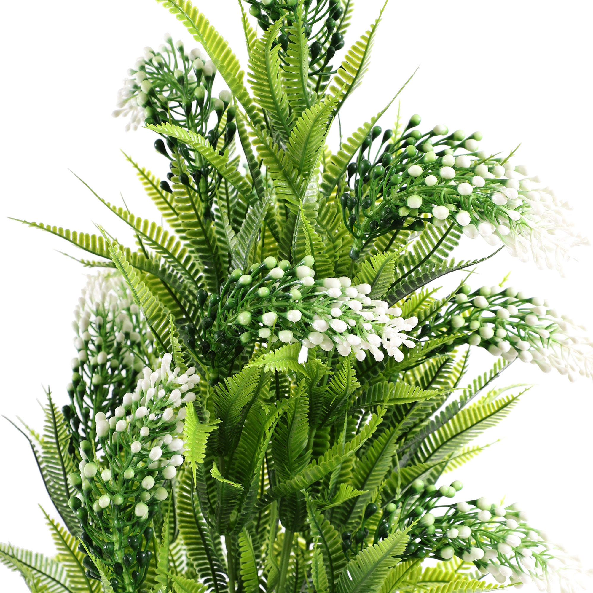 Fern Faux Plant - Green/White (Medium)