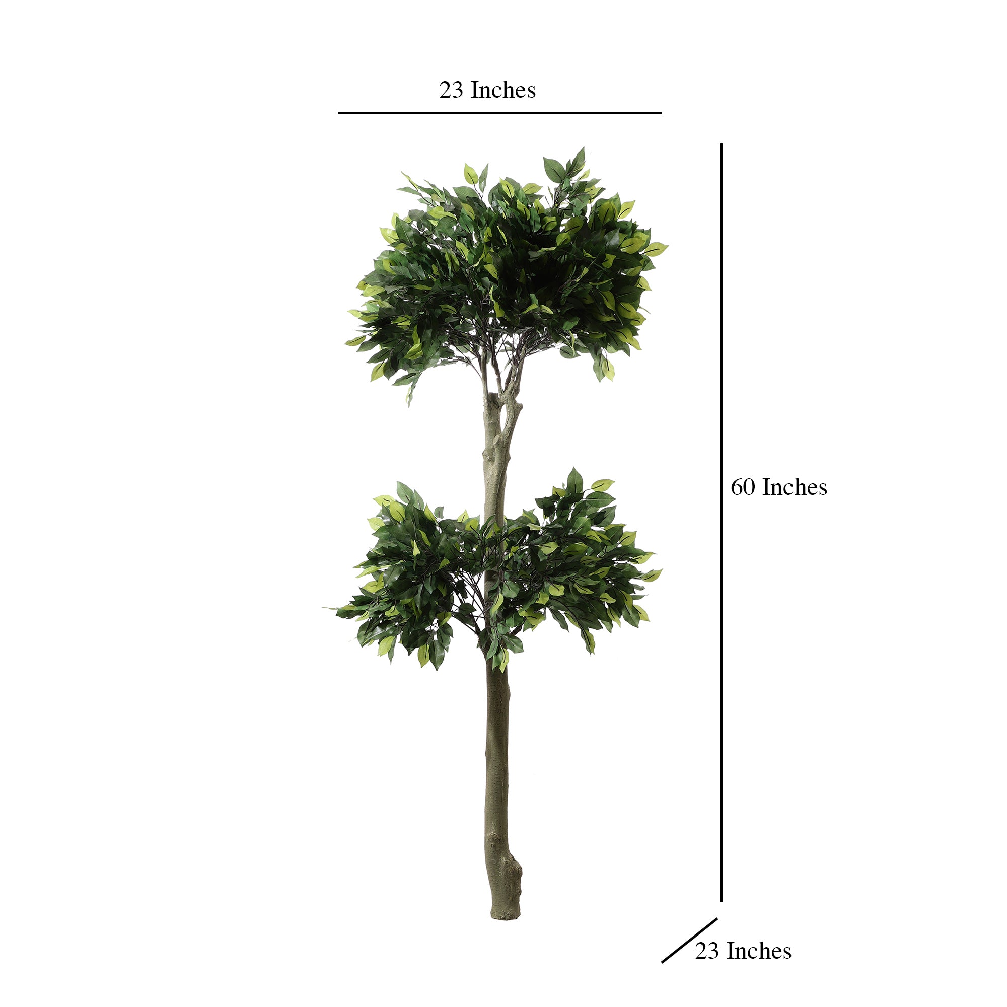 Ficus Bonsai Faux Plant Without Pot