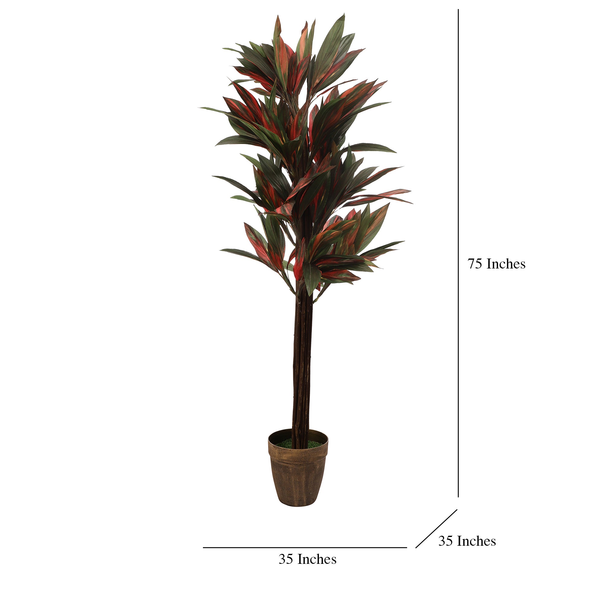 dracaena ruby Ruby Red Dracaena Faux Plant (Tall)