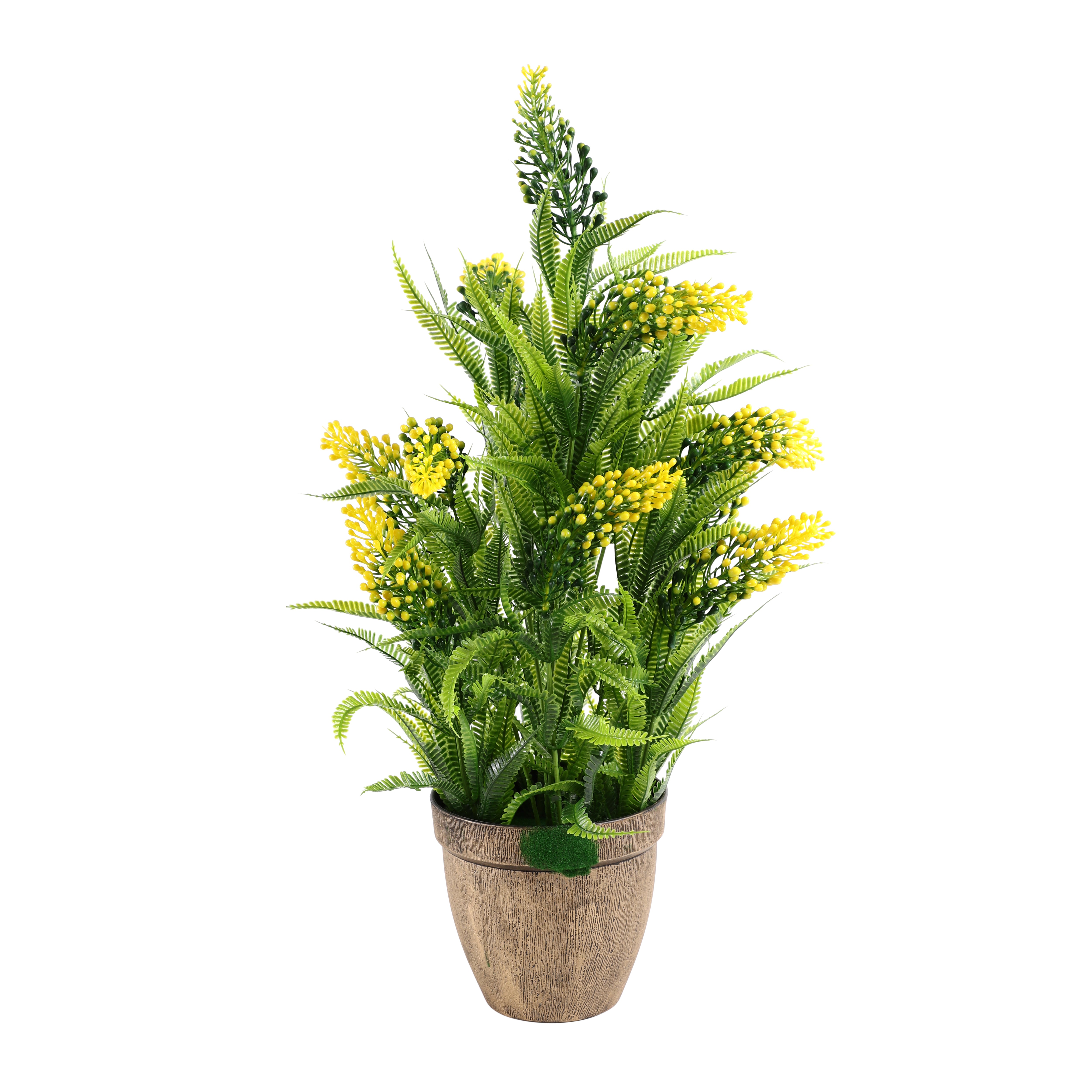 Fern Faux Plant - Green/Yellow (Medium)