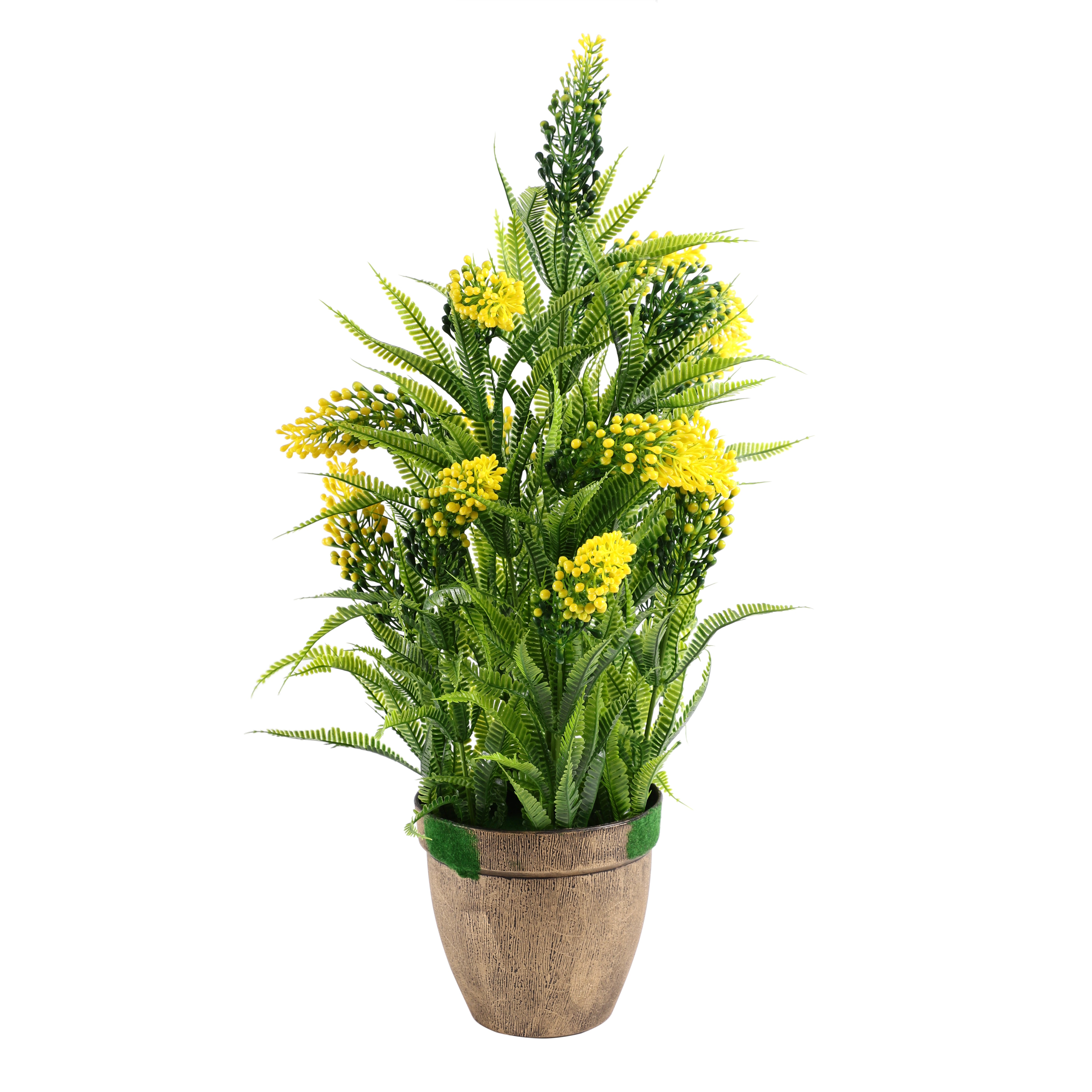 Fern Faux Plant - Green/Yellow (Medium)