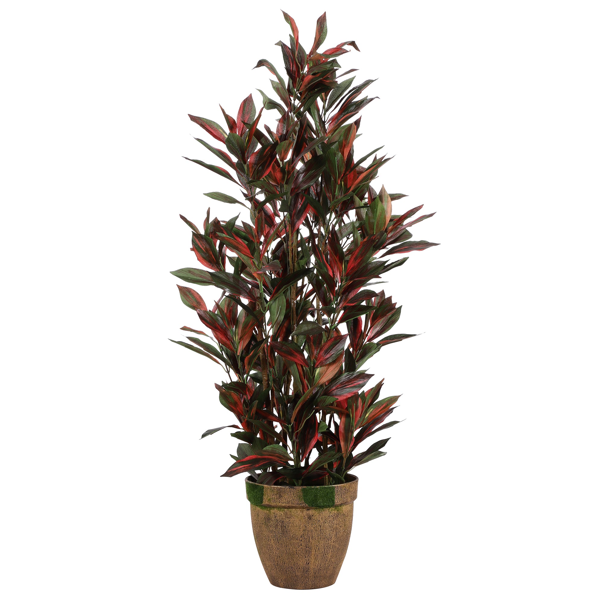 Ruby Red Dracaena Faux Plant with Pot