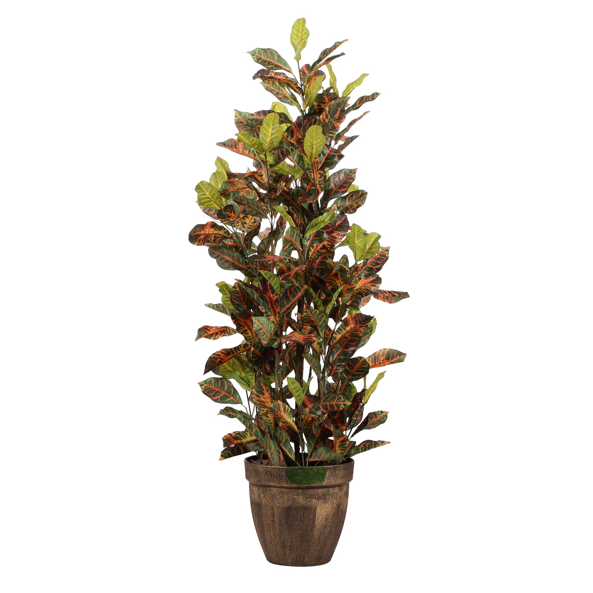 Maple & Green Croton Faux Plant with Pot