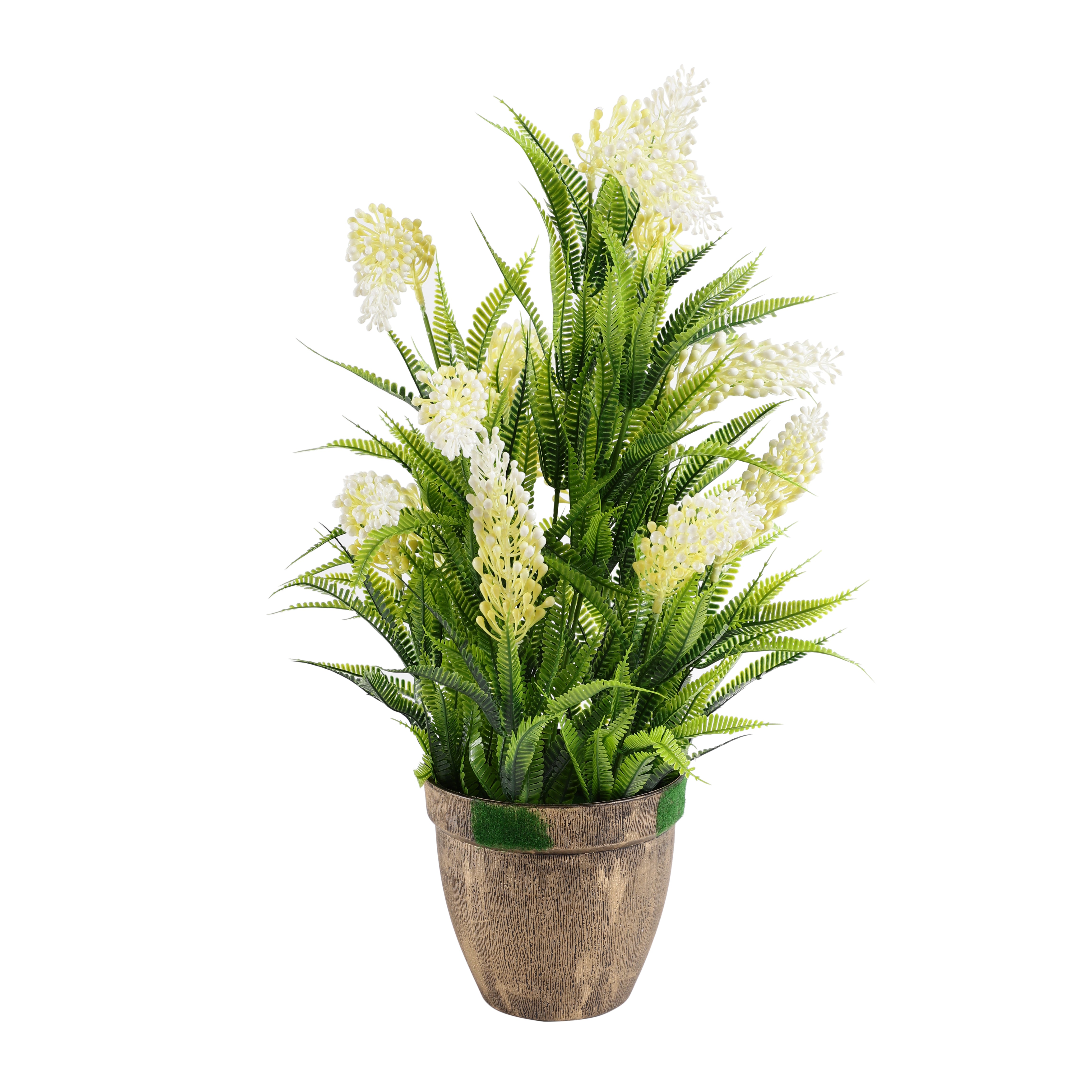 Fern Faux Plant - White (Medium)