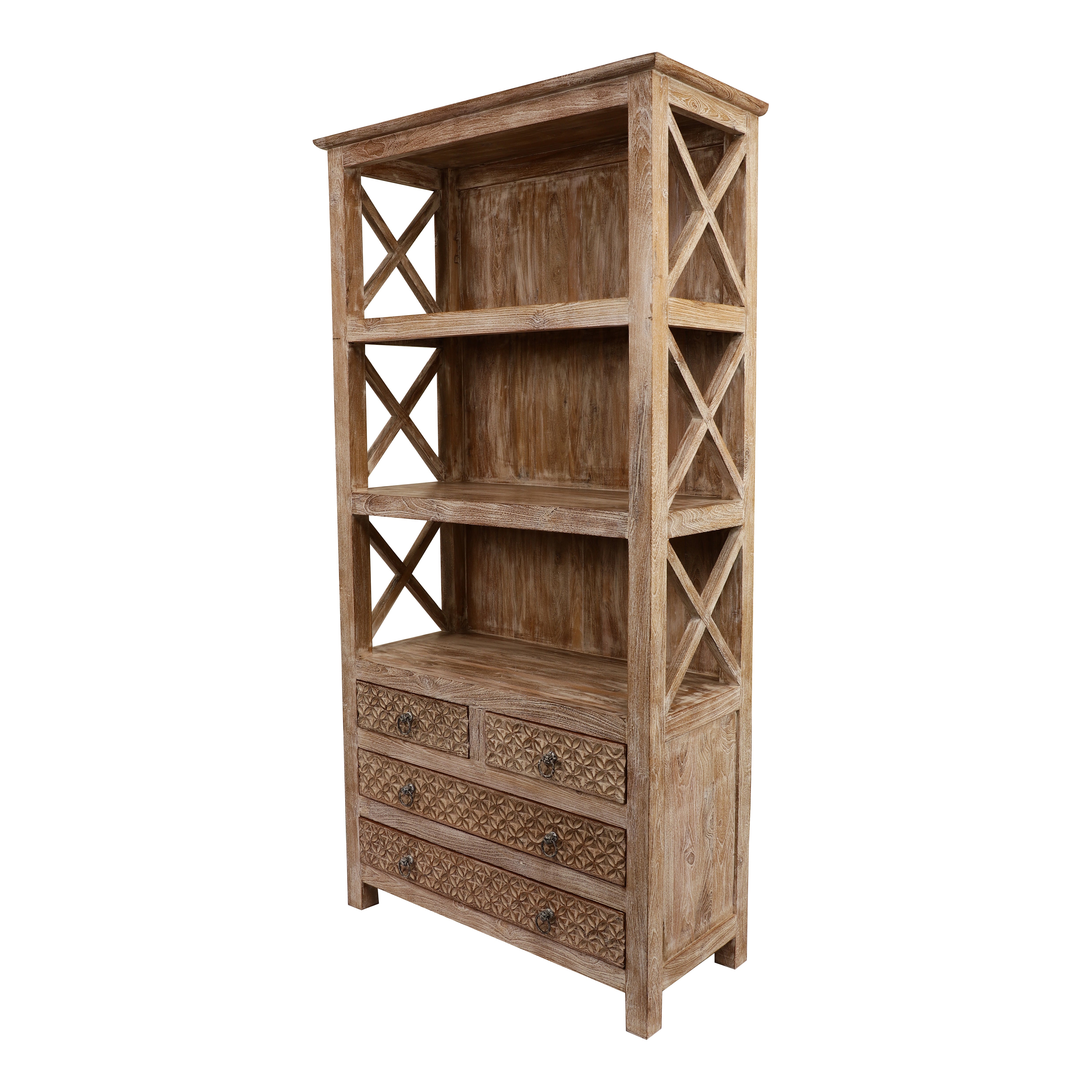 Teak Wooden Book Shelf