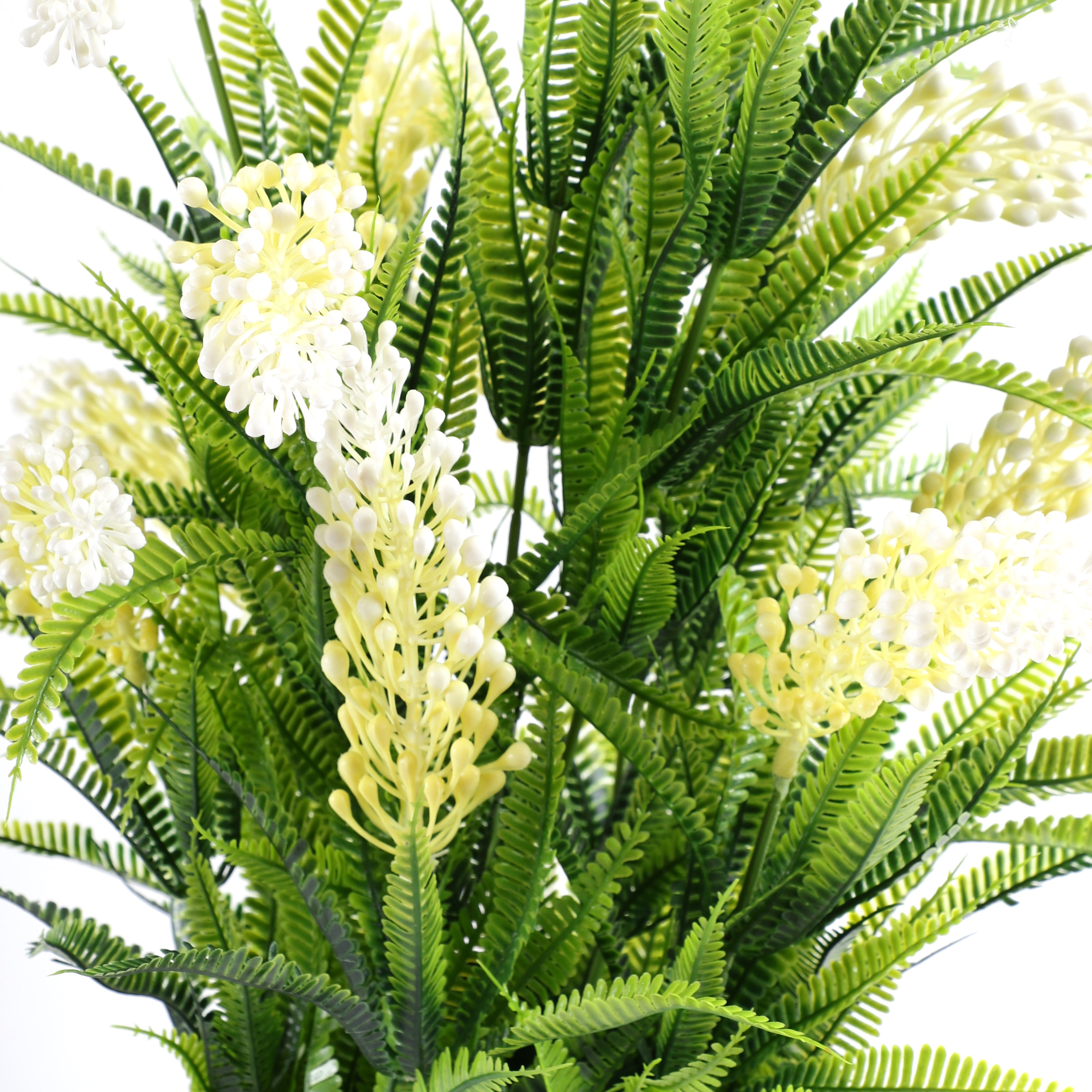 Fern Faux Plant - White (Medium)