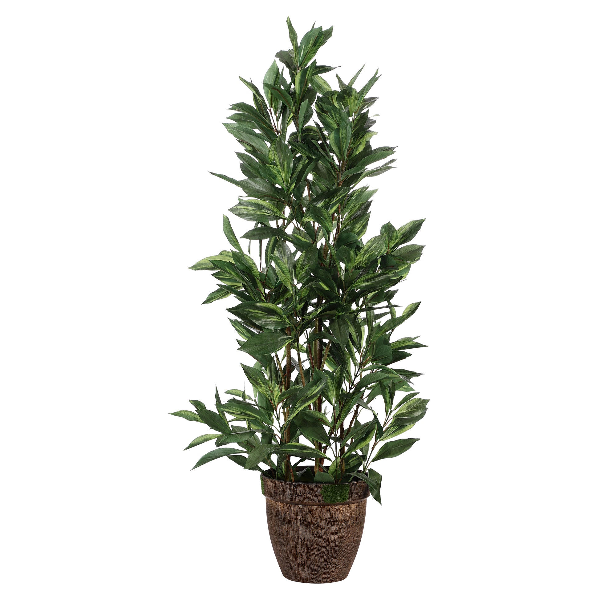 Green Dracaena Faux Plant with Pot (Medium)