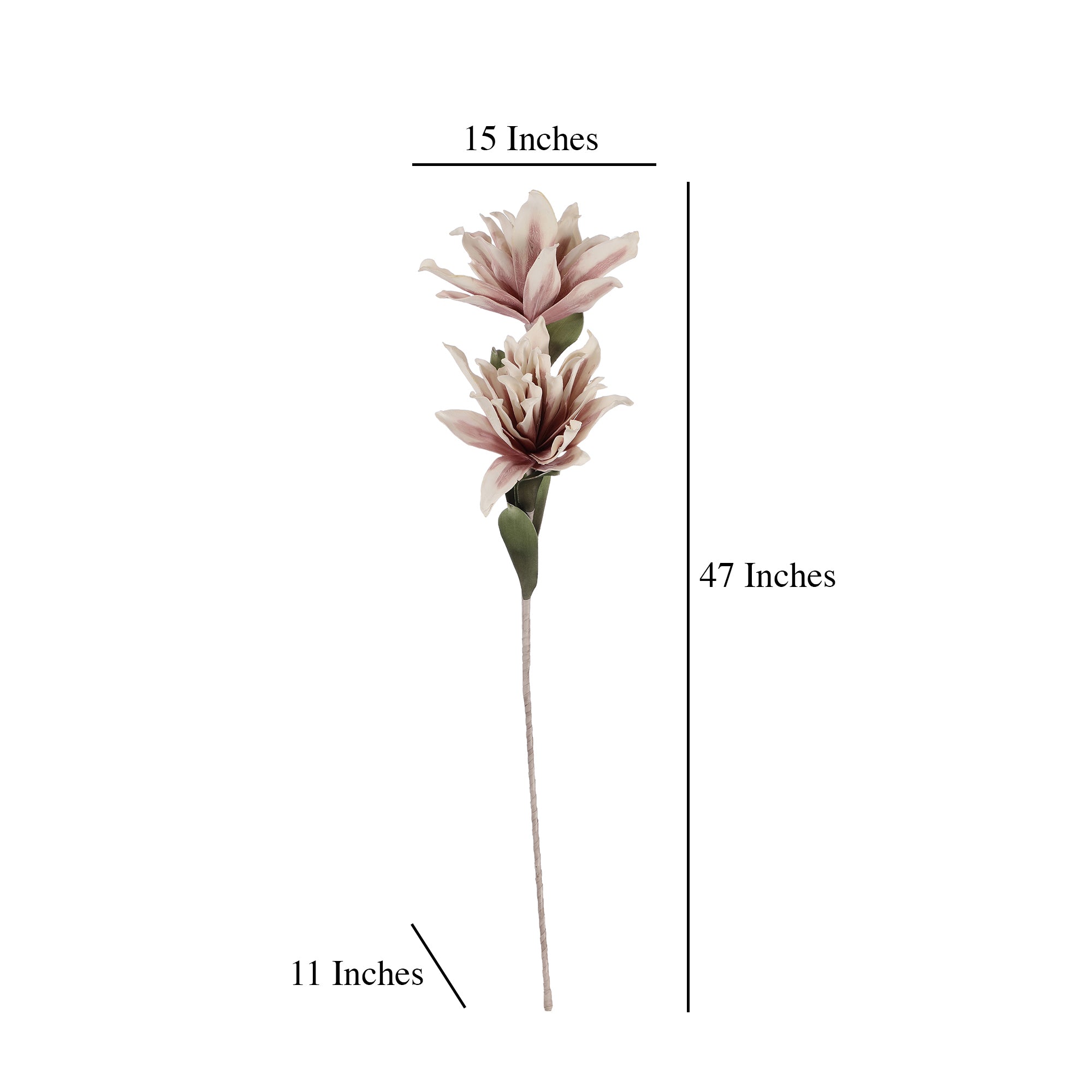 Mauve Magnolia Faux Flower Stick (Single)