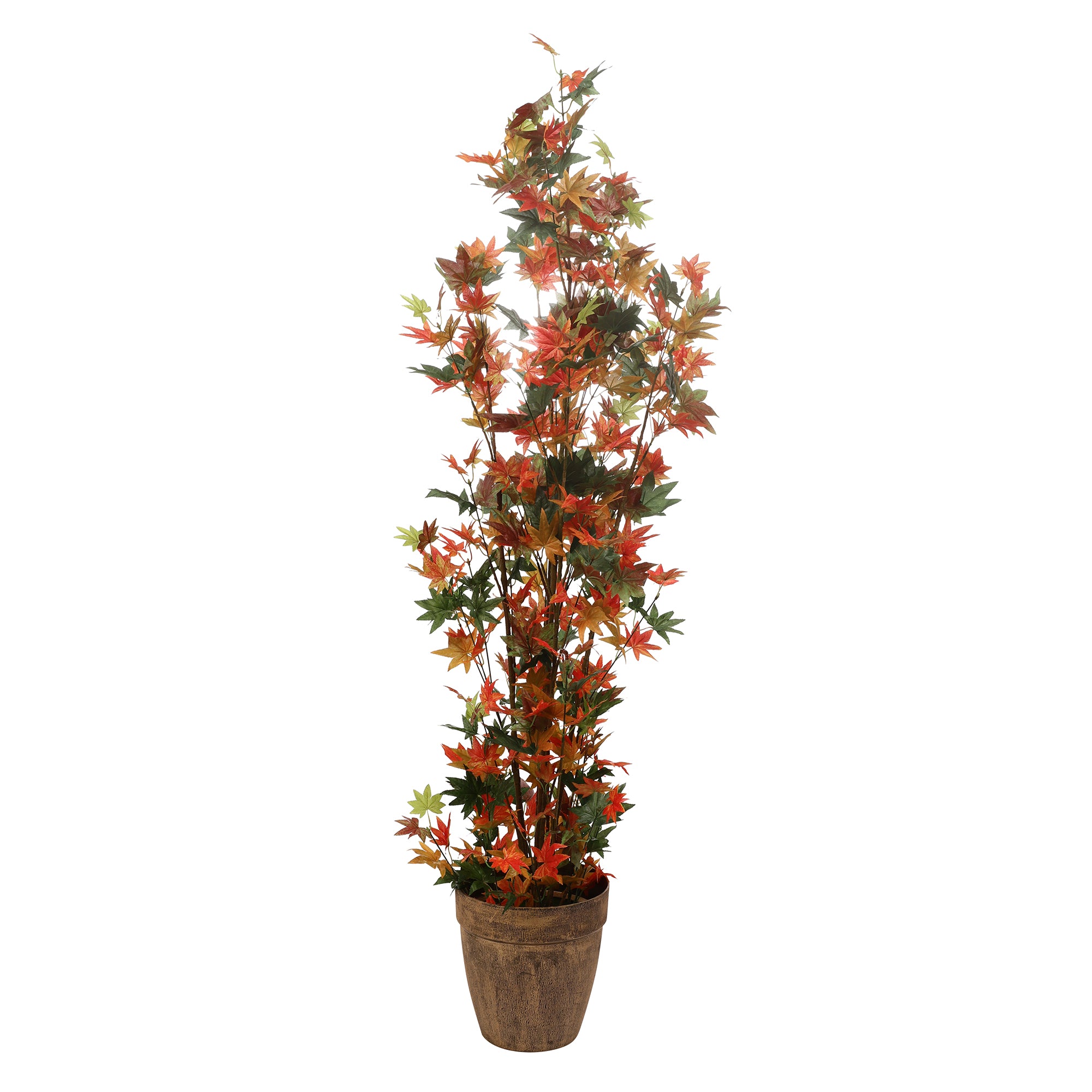 Green/Red Maple Leaf Faux Plant (Tall)