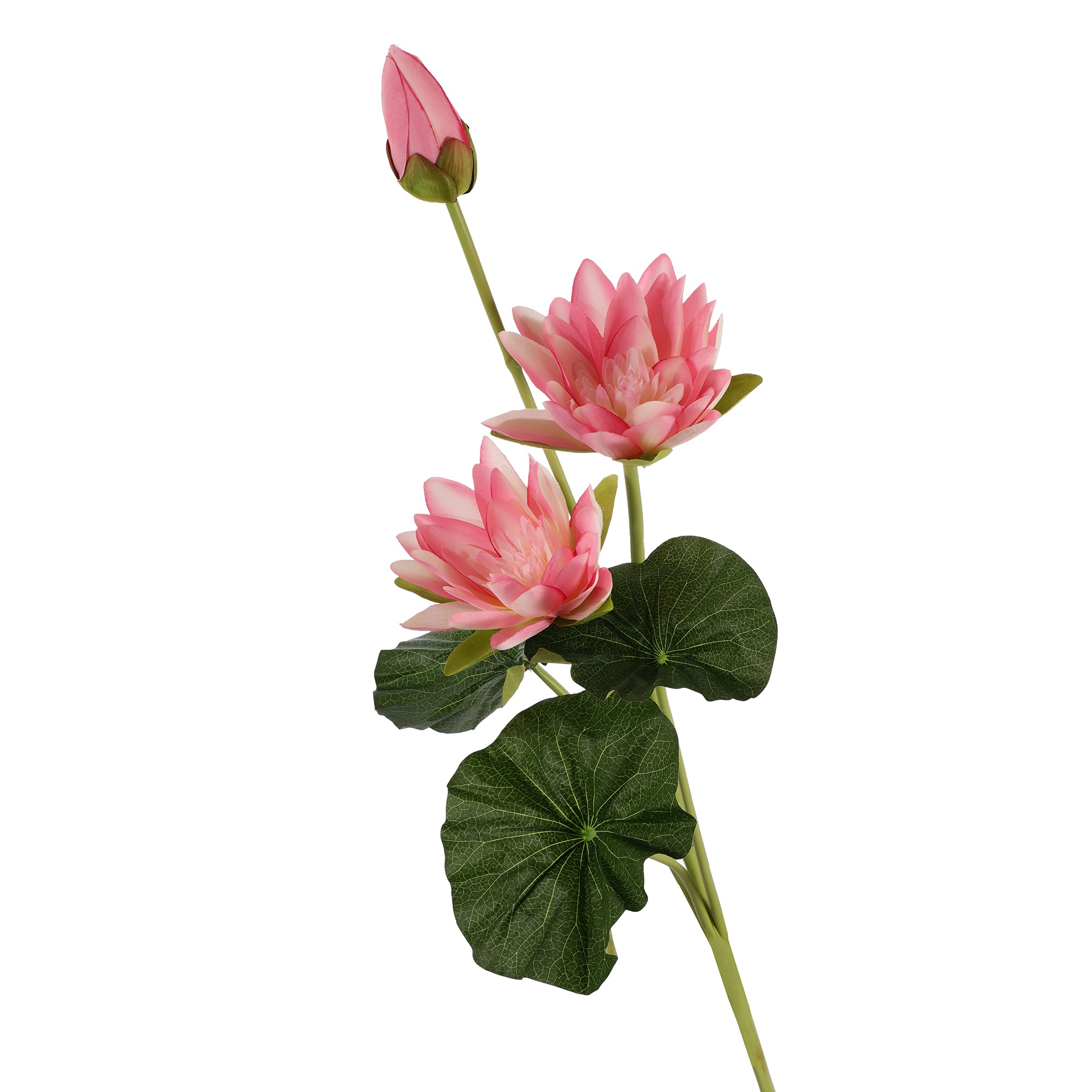 Blush Pink Water Lily Faux Flower Stick (Single)