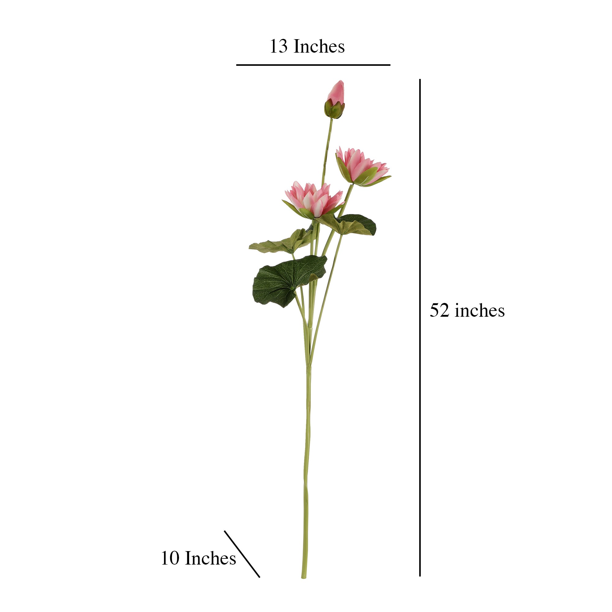 Blush Pink Water Lily Faux Flower Stick (Single)