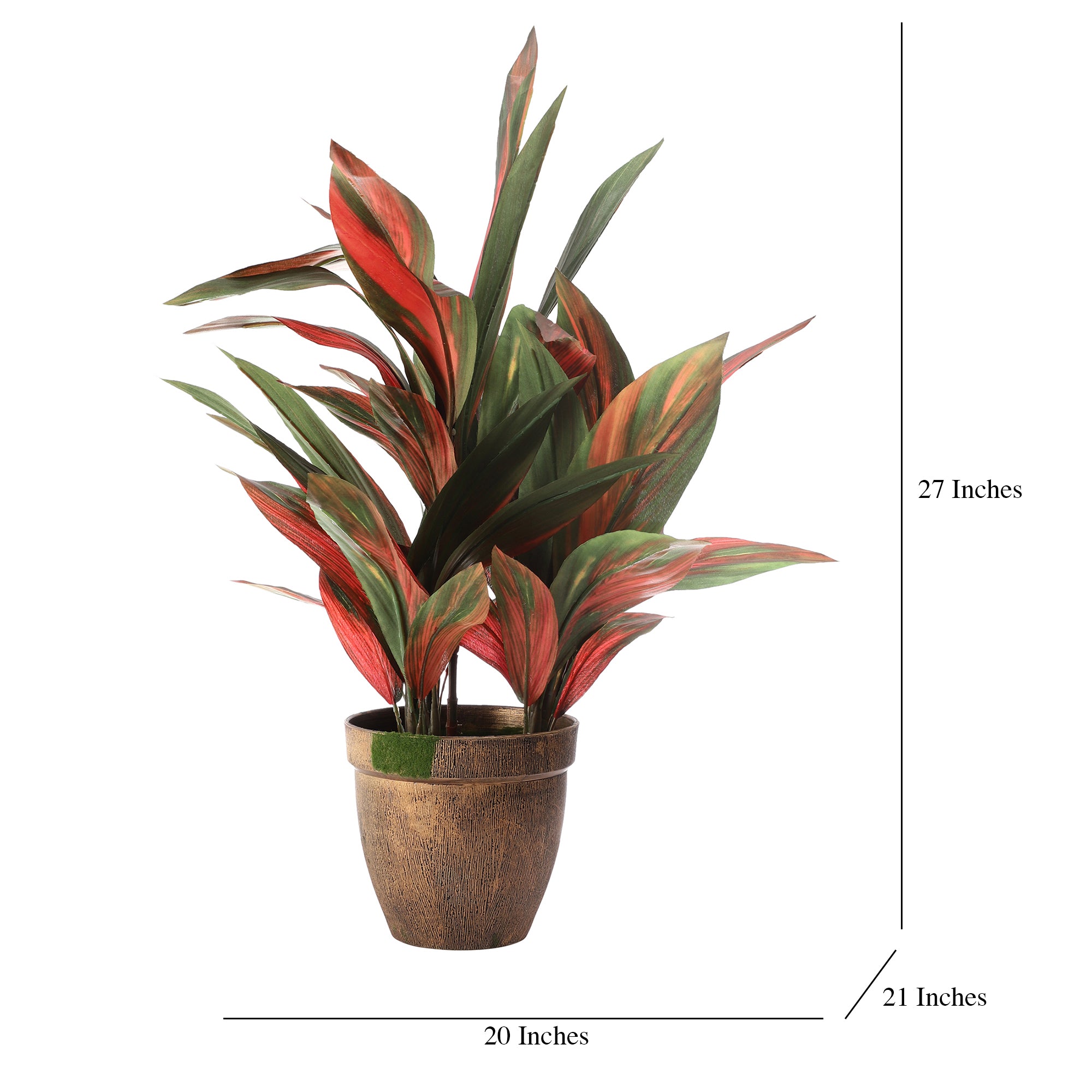 Ruby Red Dracaena Faux Plant