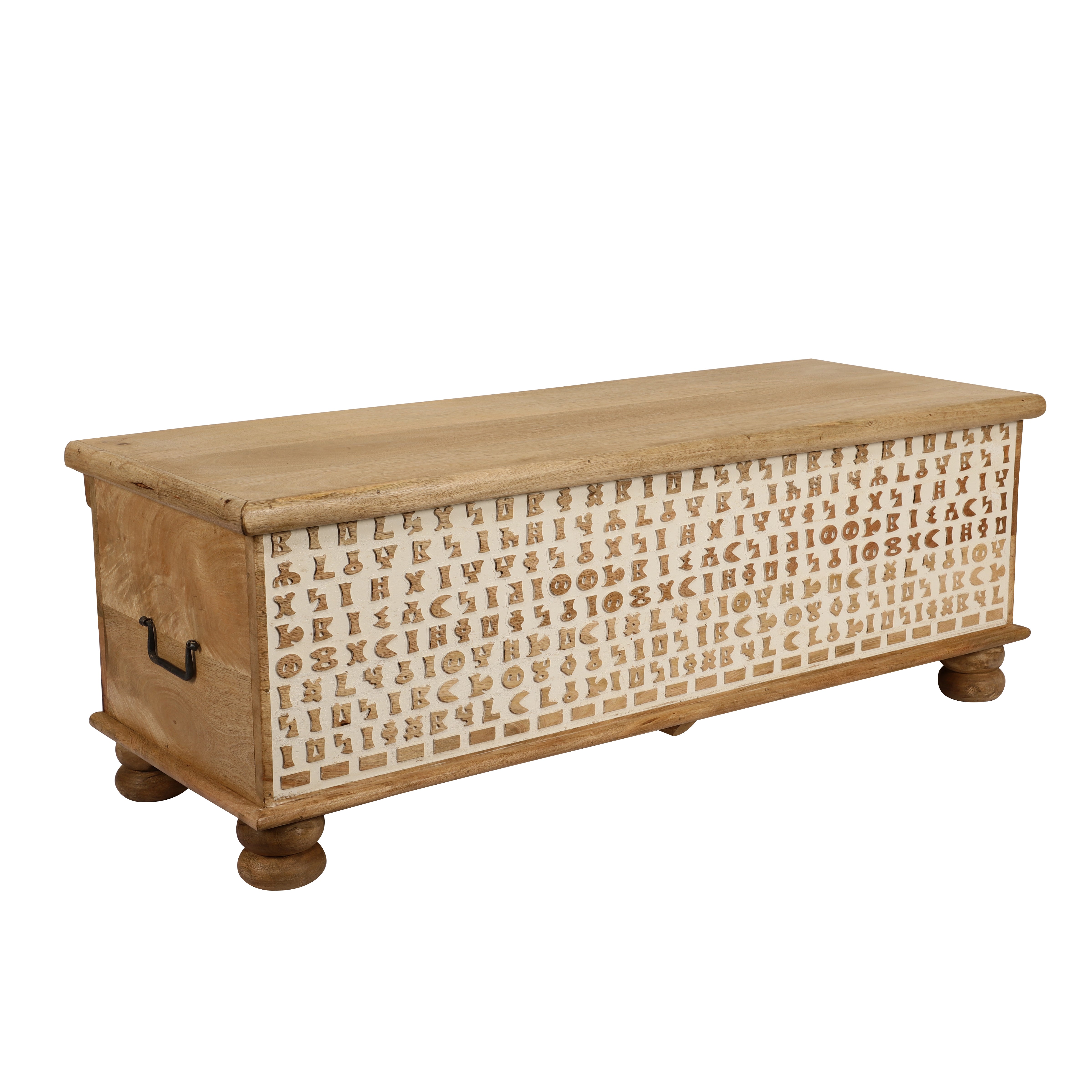 Wooden Storage Box/Bench (White)
