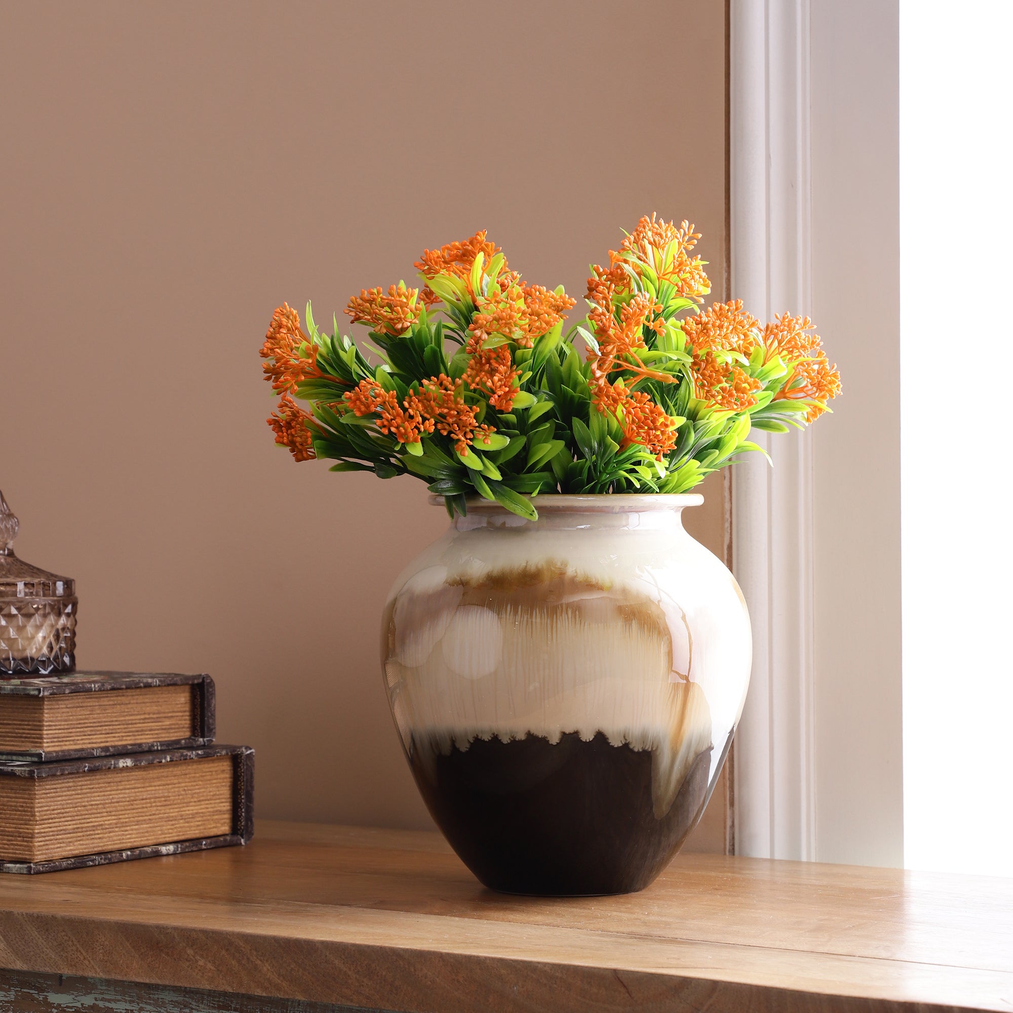 Orange Ixora Flower Bunch (Single)