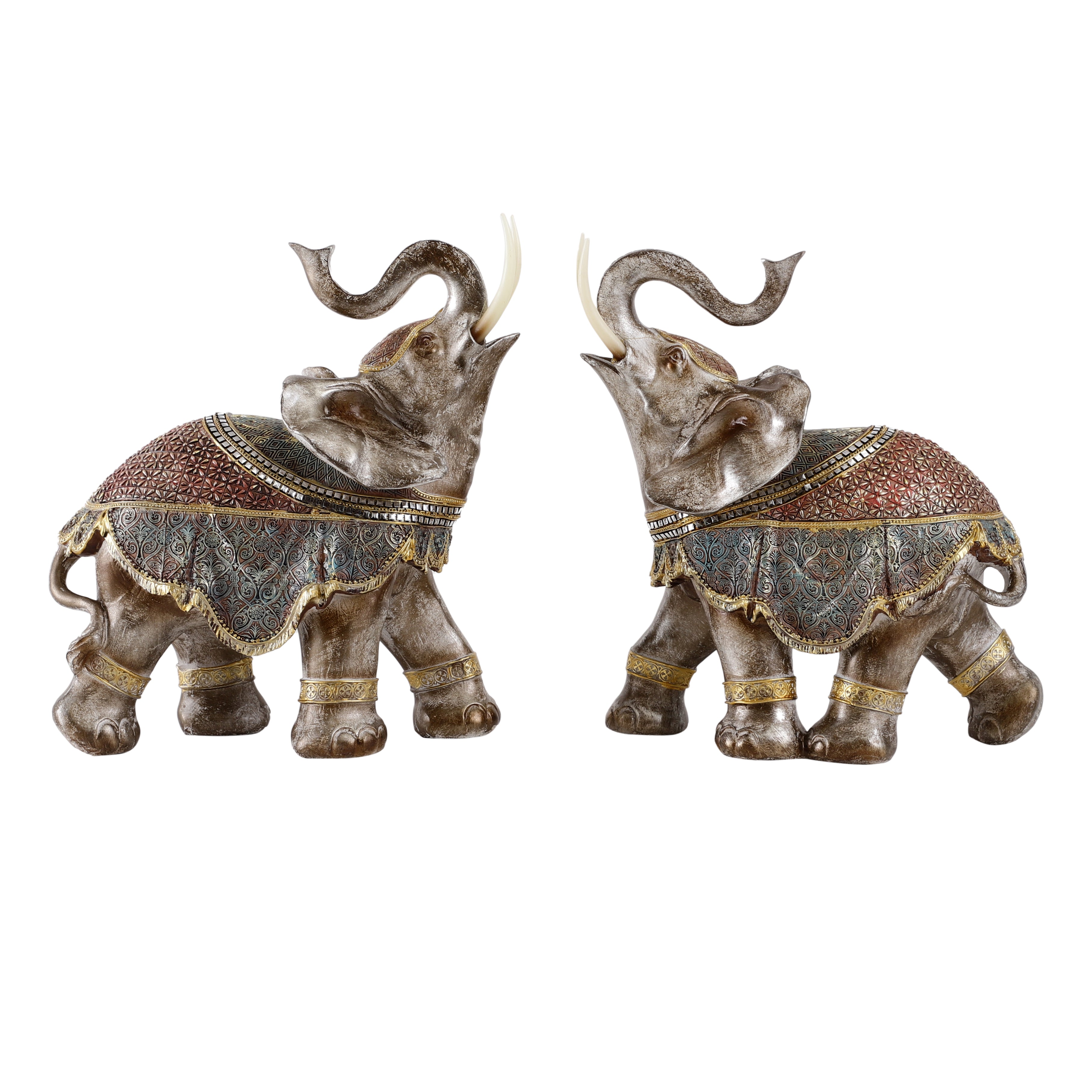 Handcrafted Royal Elephants - Medium (set of 2)