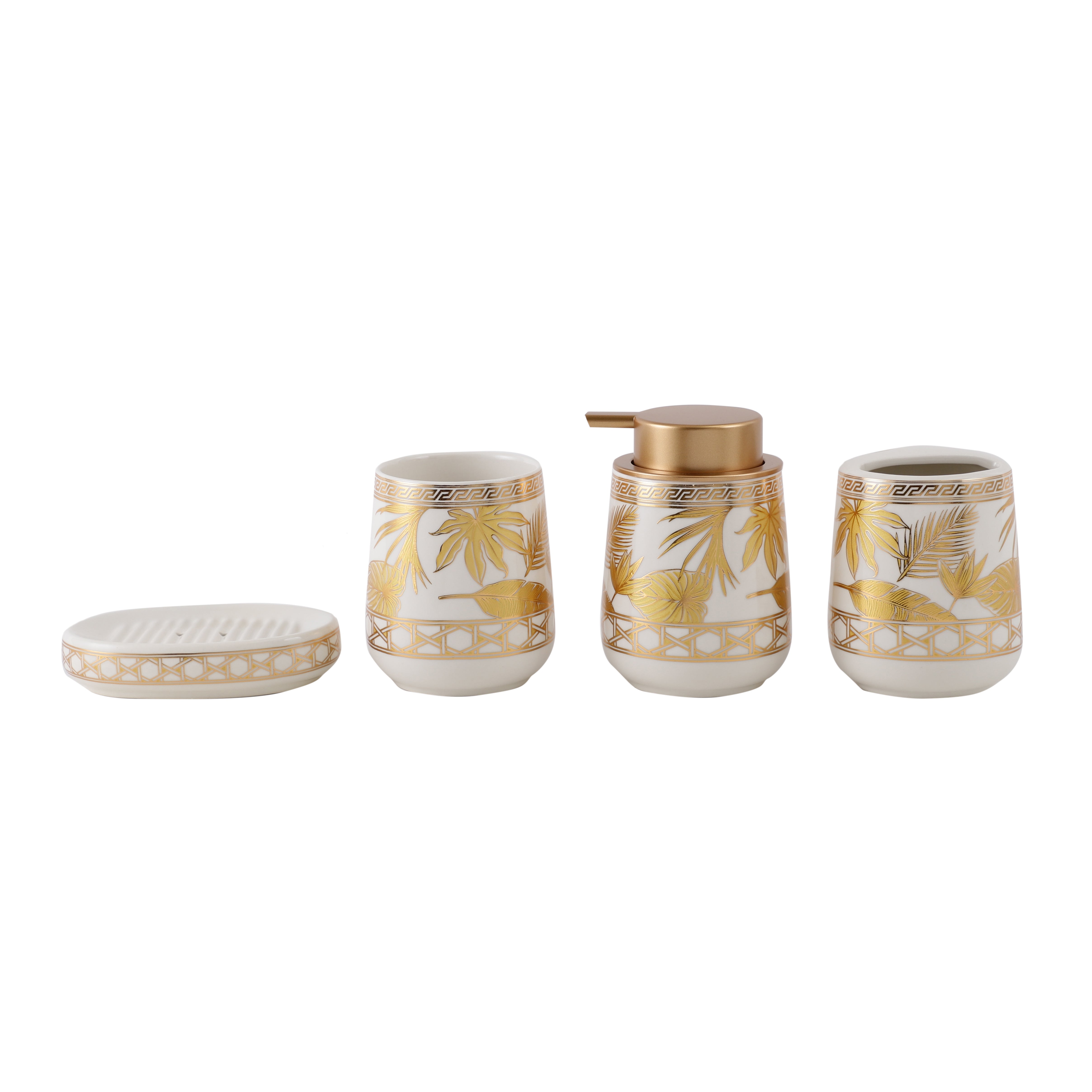 Luxury White Oudh 5 Piece Bath Set