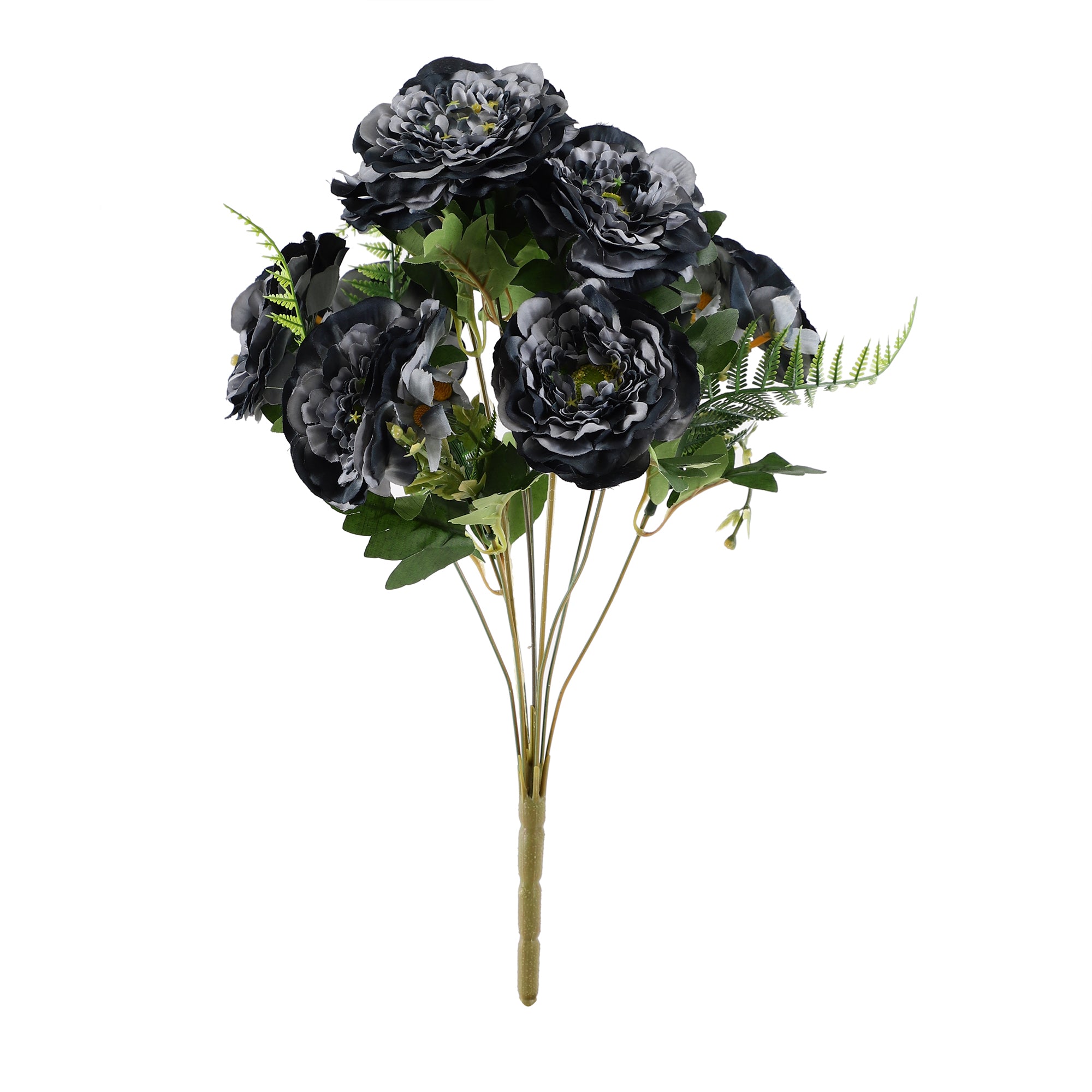 Navy Ranunculus Fern Bunch (Single)