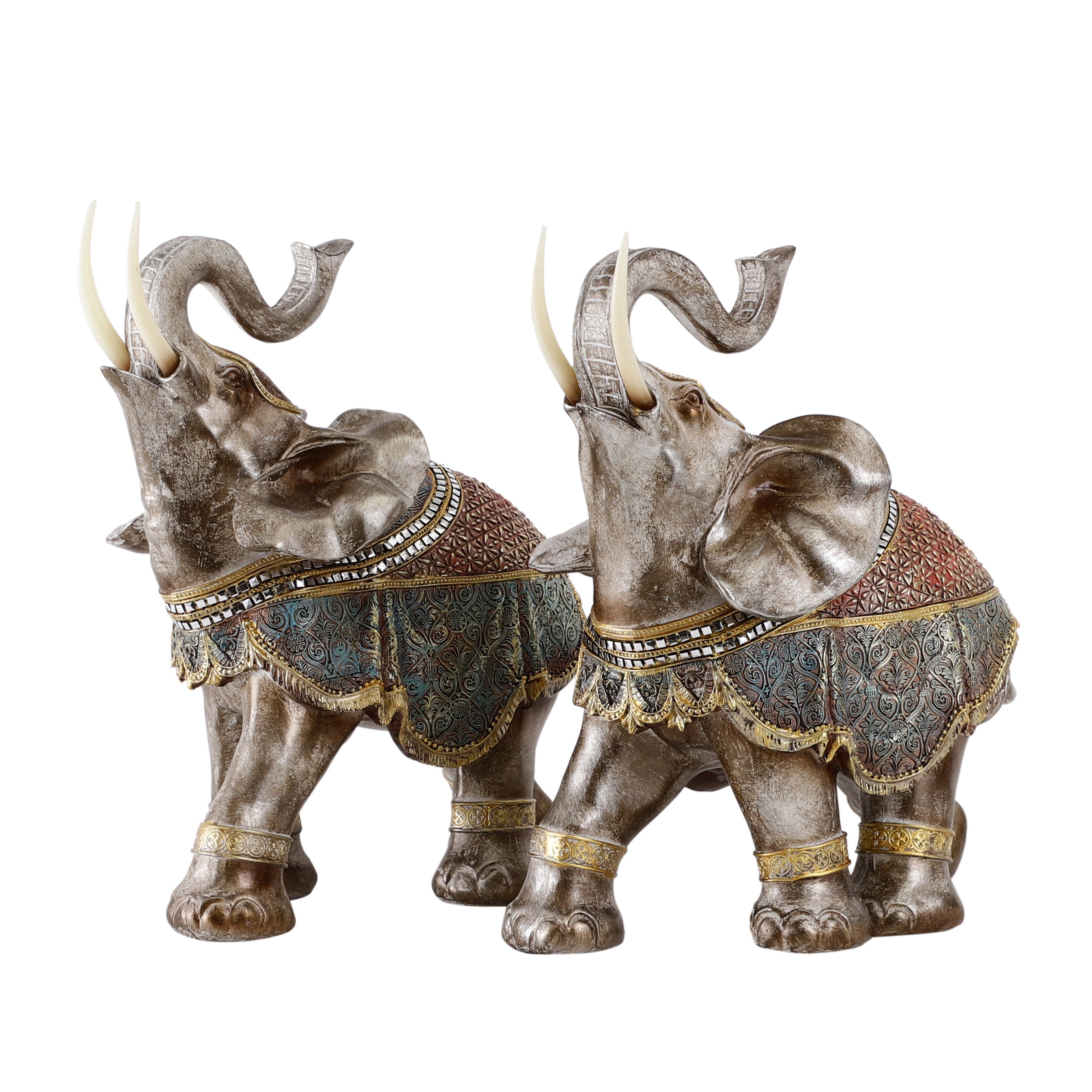 Handcrafted Royal Elephants - Medium (set of 2)