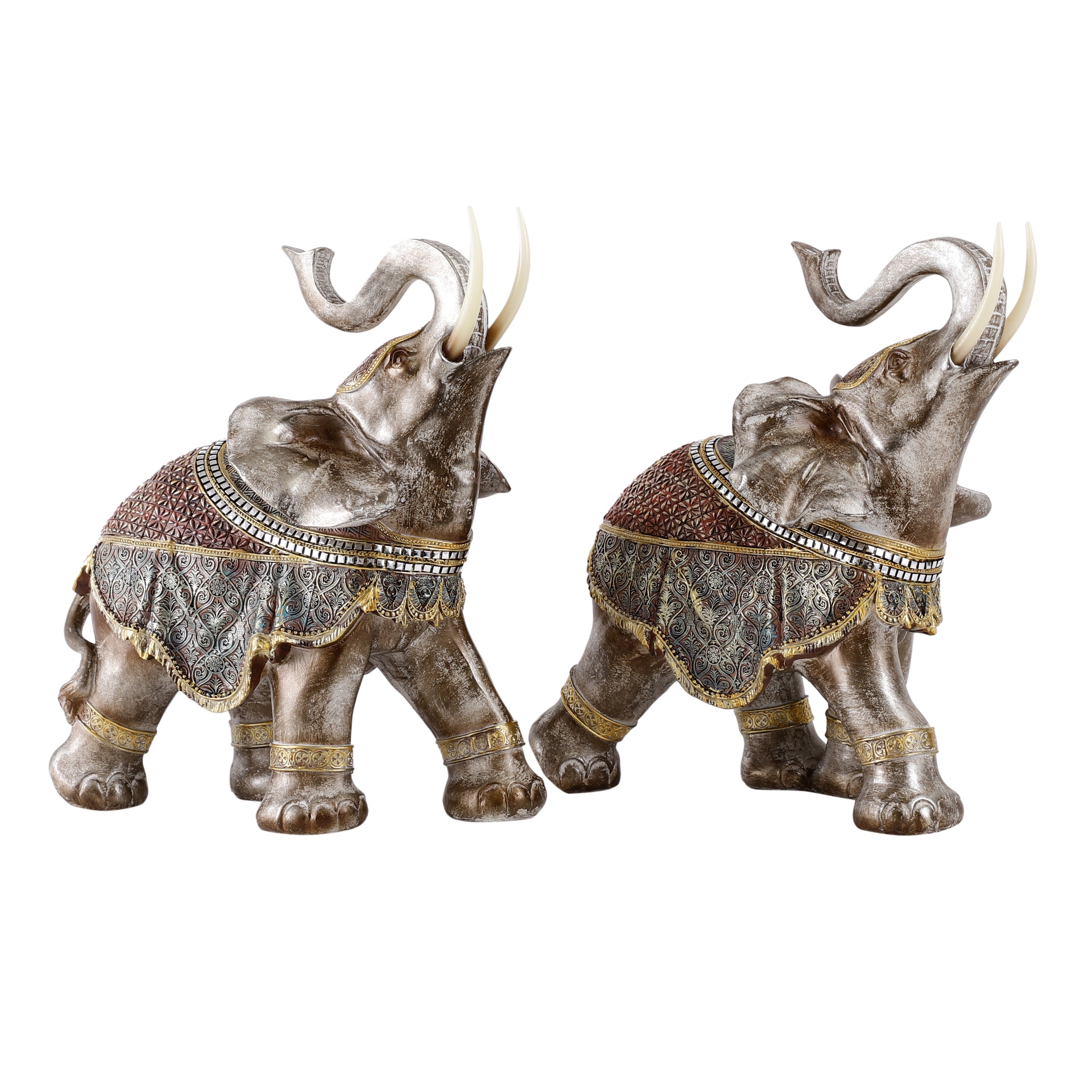 Handcrafted Royal Elephants - Medium (set of 2)