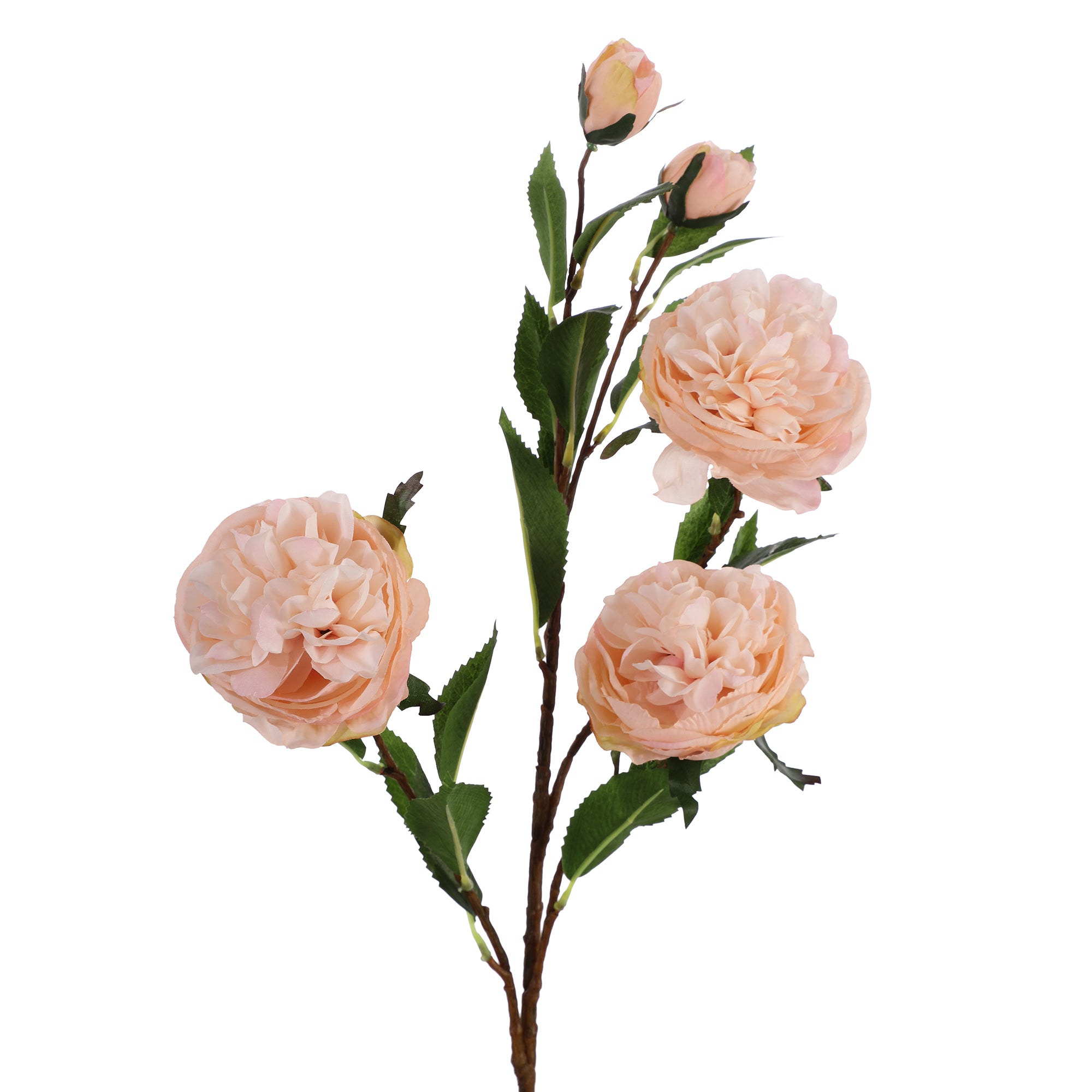Blush Pink Rose Faux Flower Stick (Single)