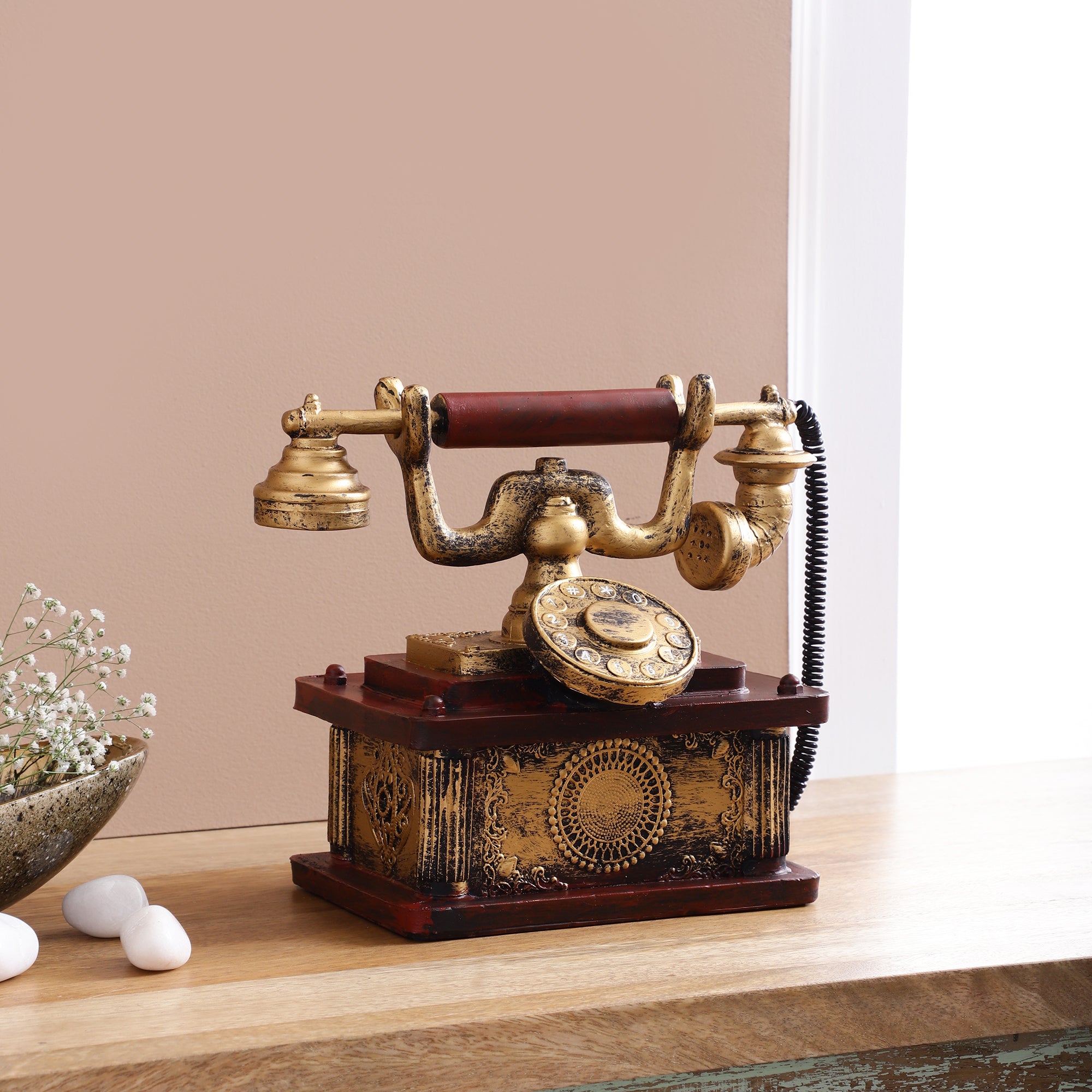 Antique Brown Telephone