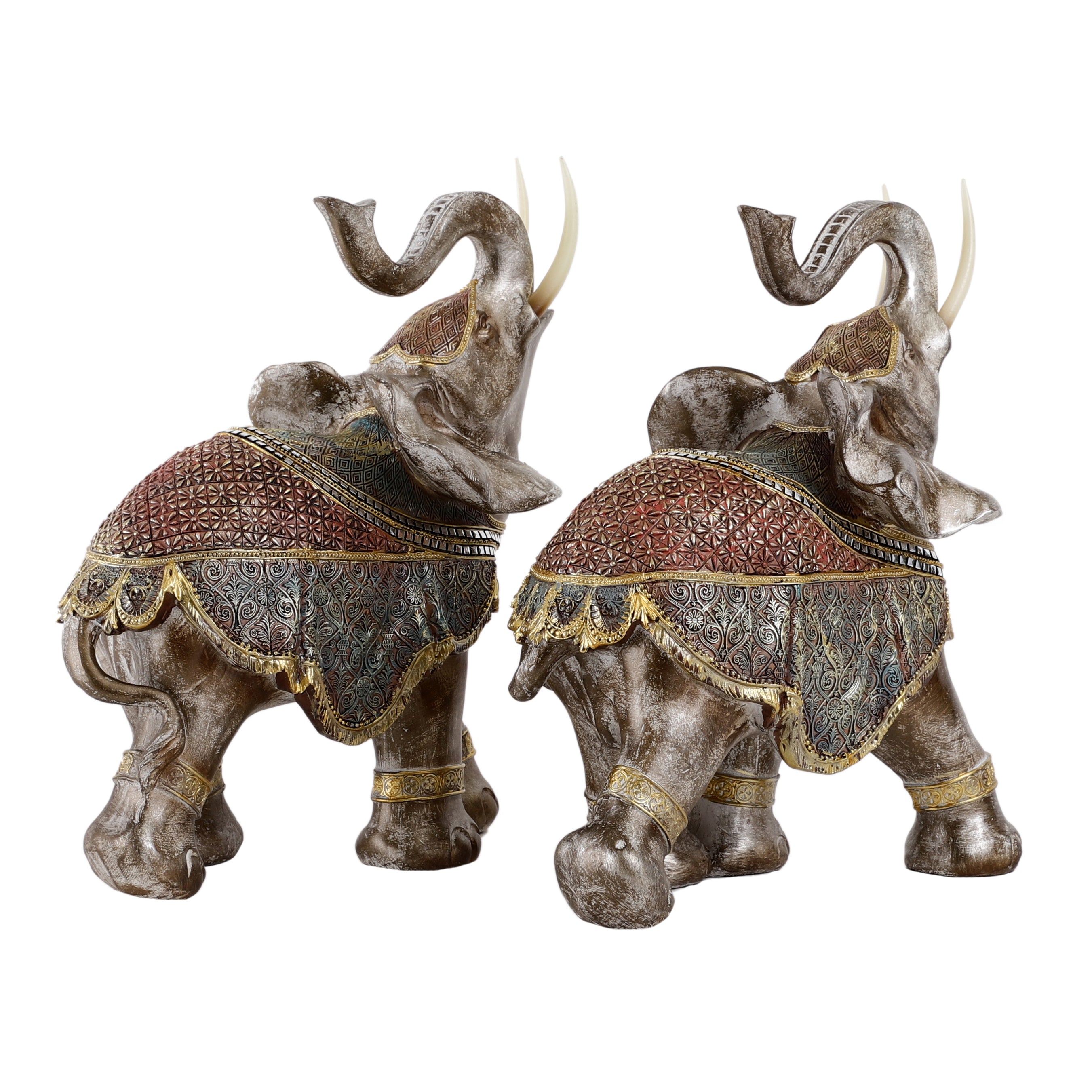 Handcrafted Royal Elephants - Medium (set of 2)