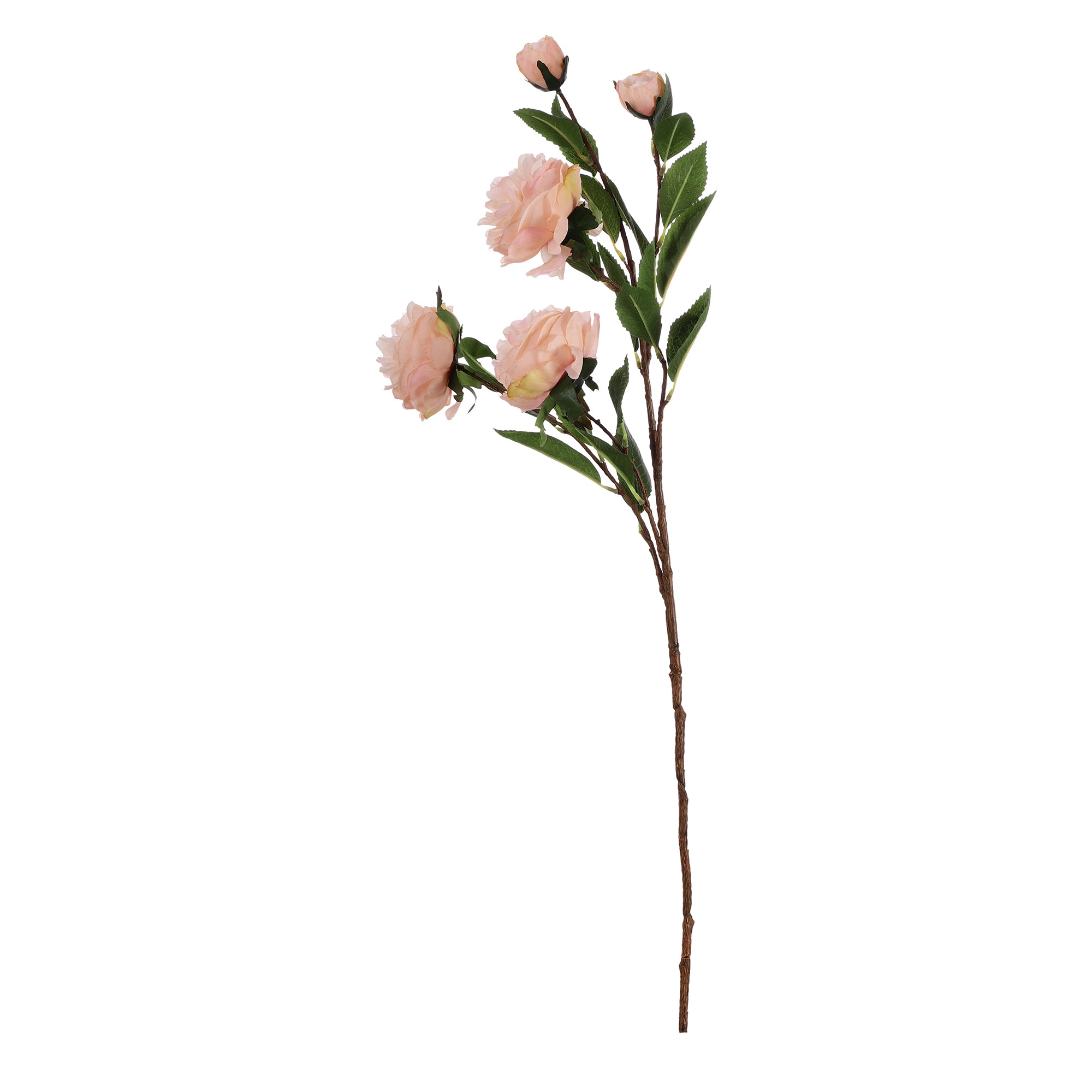 Blush Pink Rose Faux Flower Stick (Single)