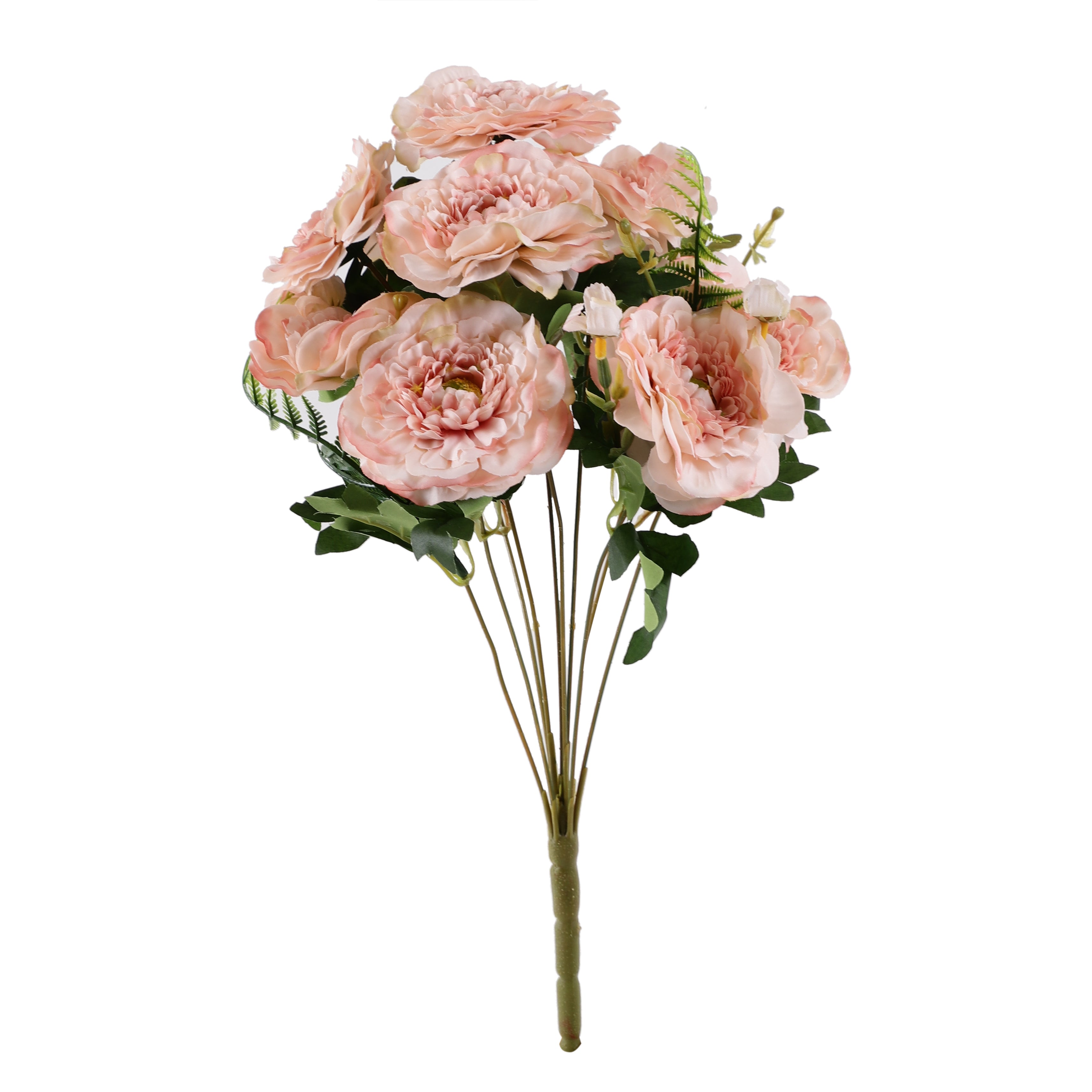 Blush Pink Ranunculus Fern Bunch (Single)