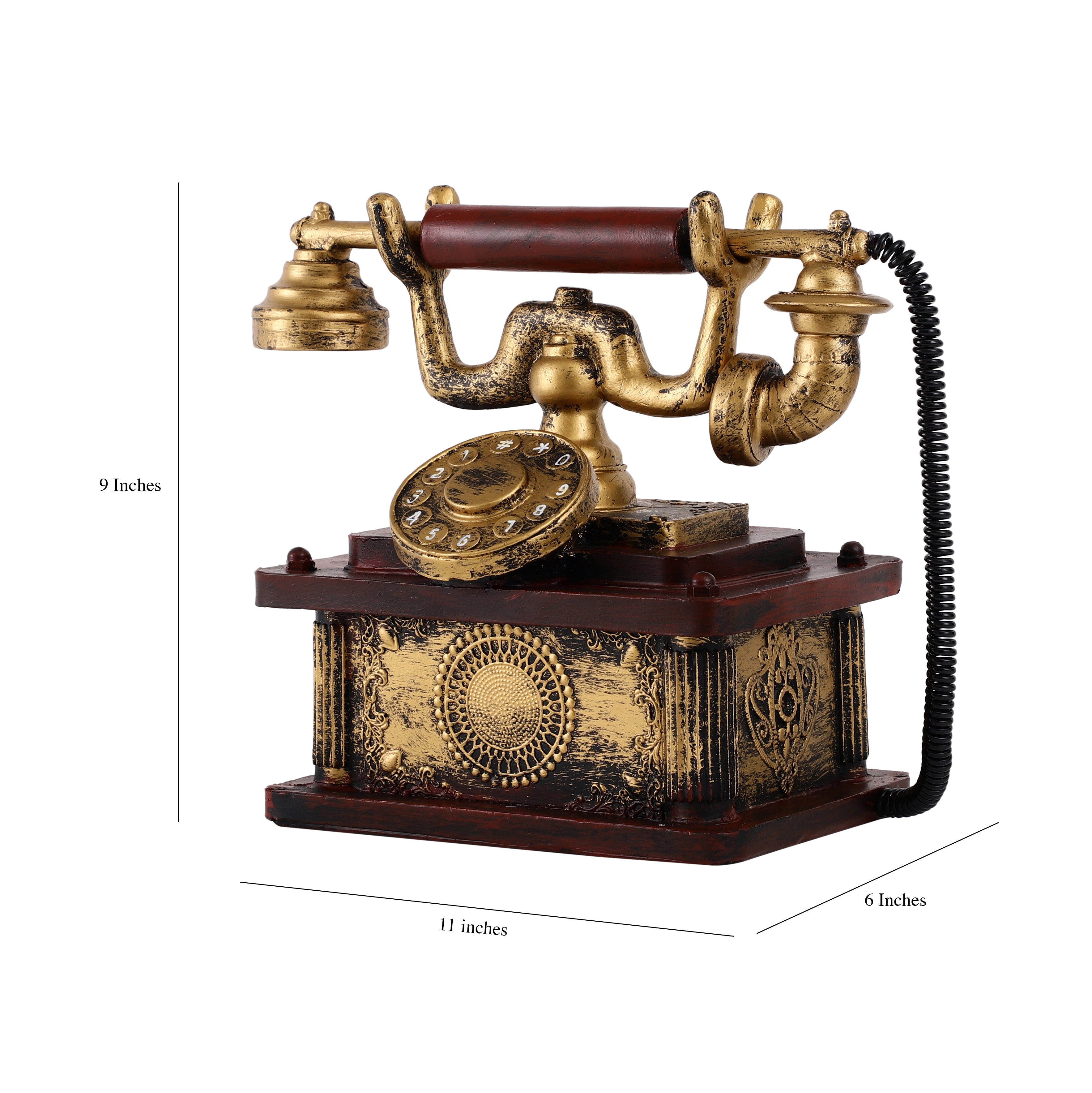 Antique Brown Telephone