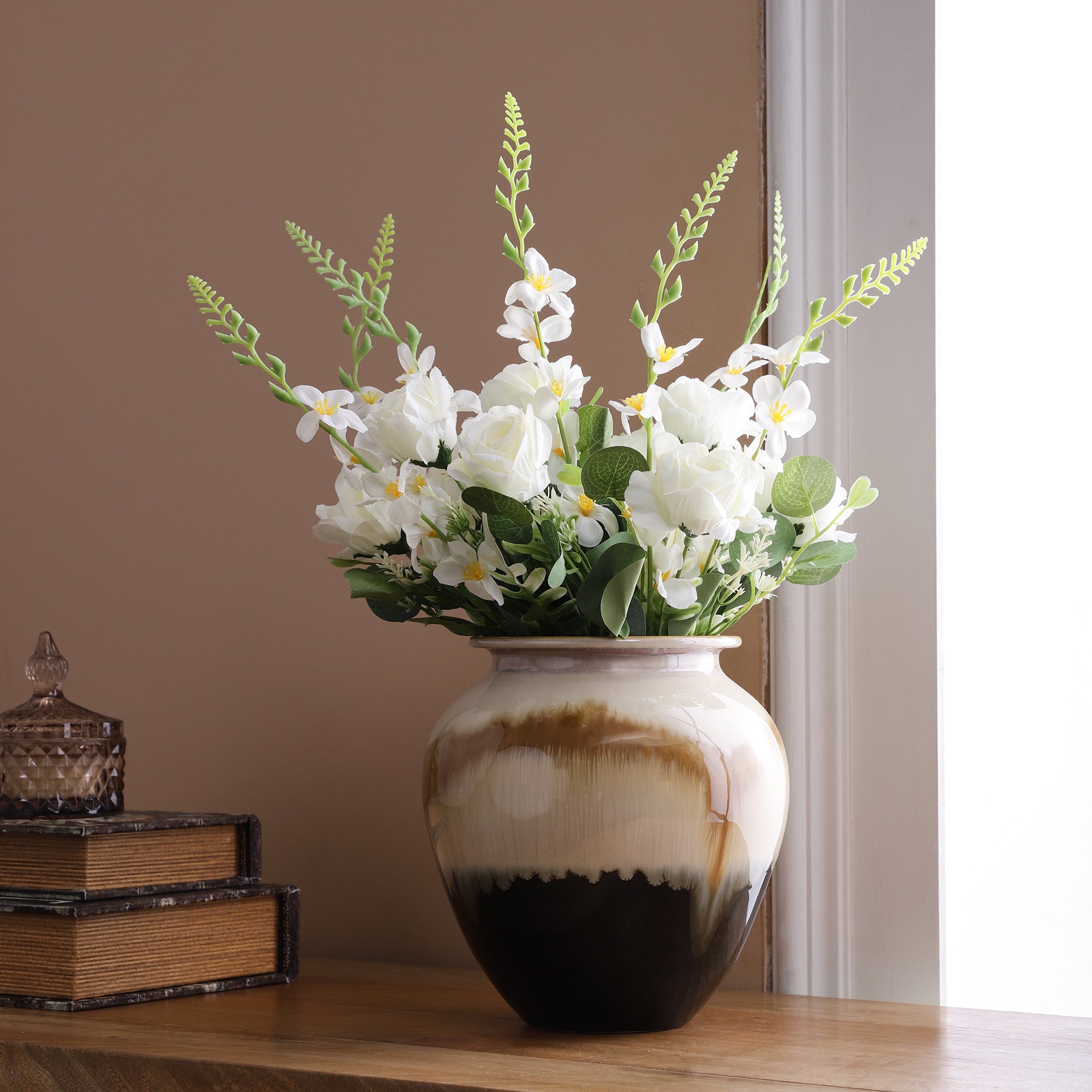 White Fern Rose Bunch (Single)