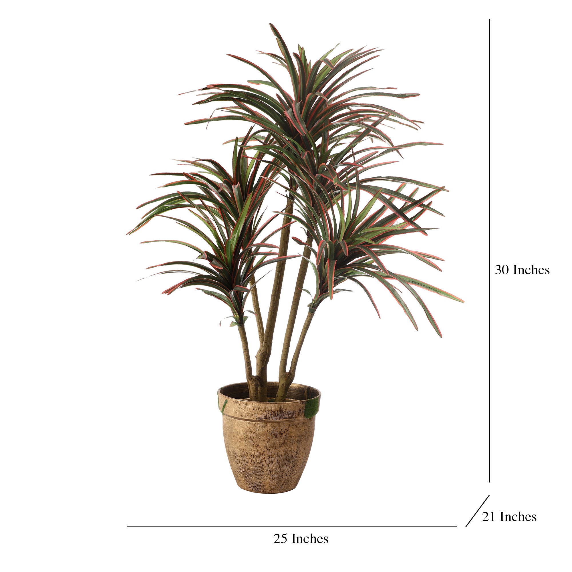 Yucca Faux Plant Red/Green