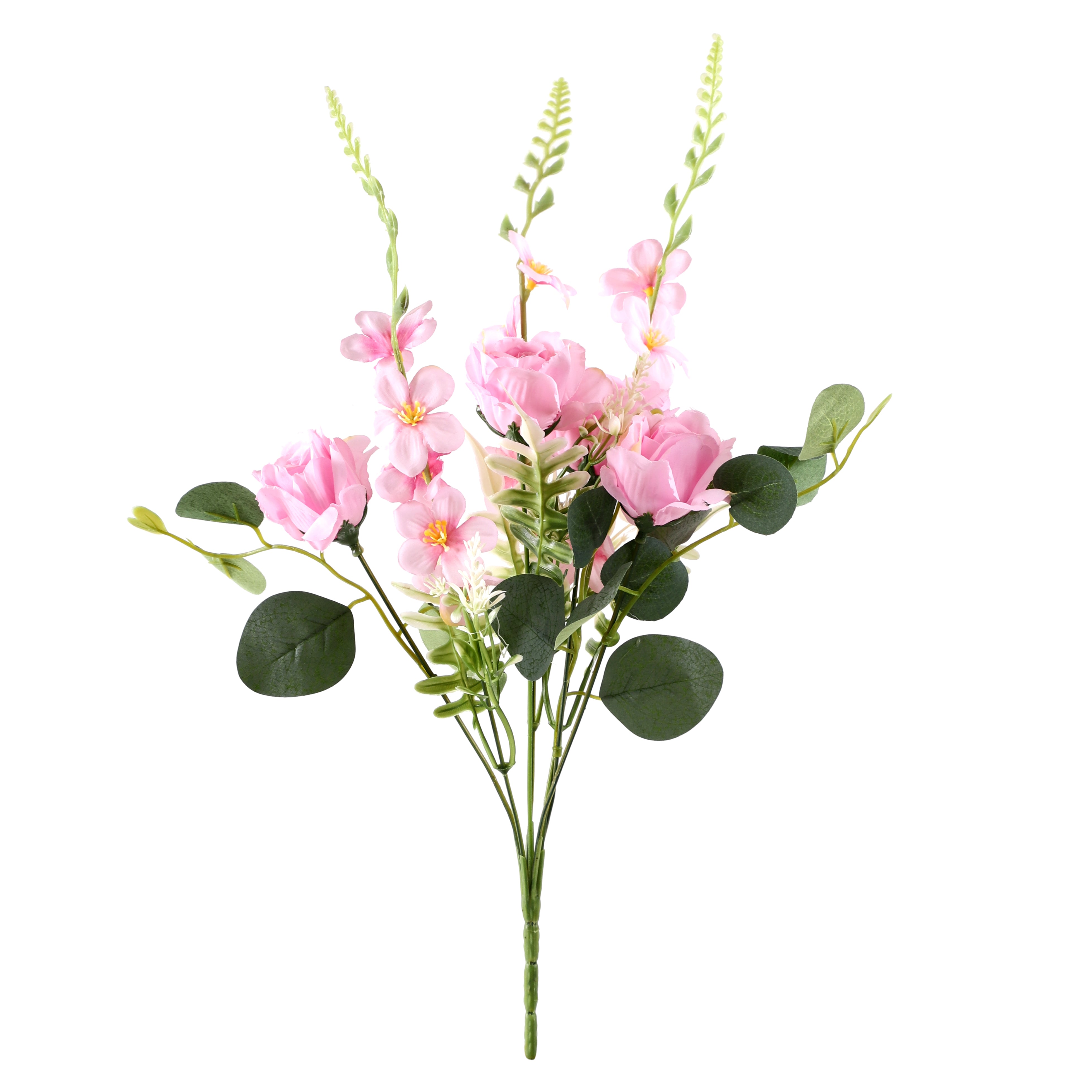 Pink Fern Rose Bunch (Single)