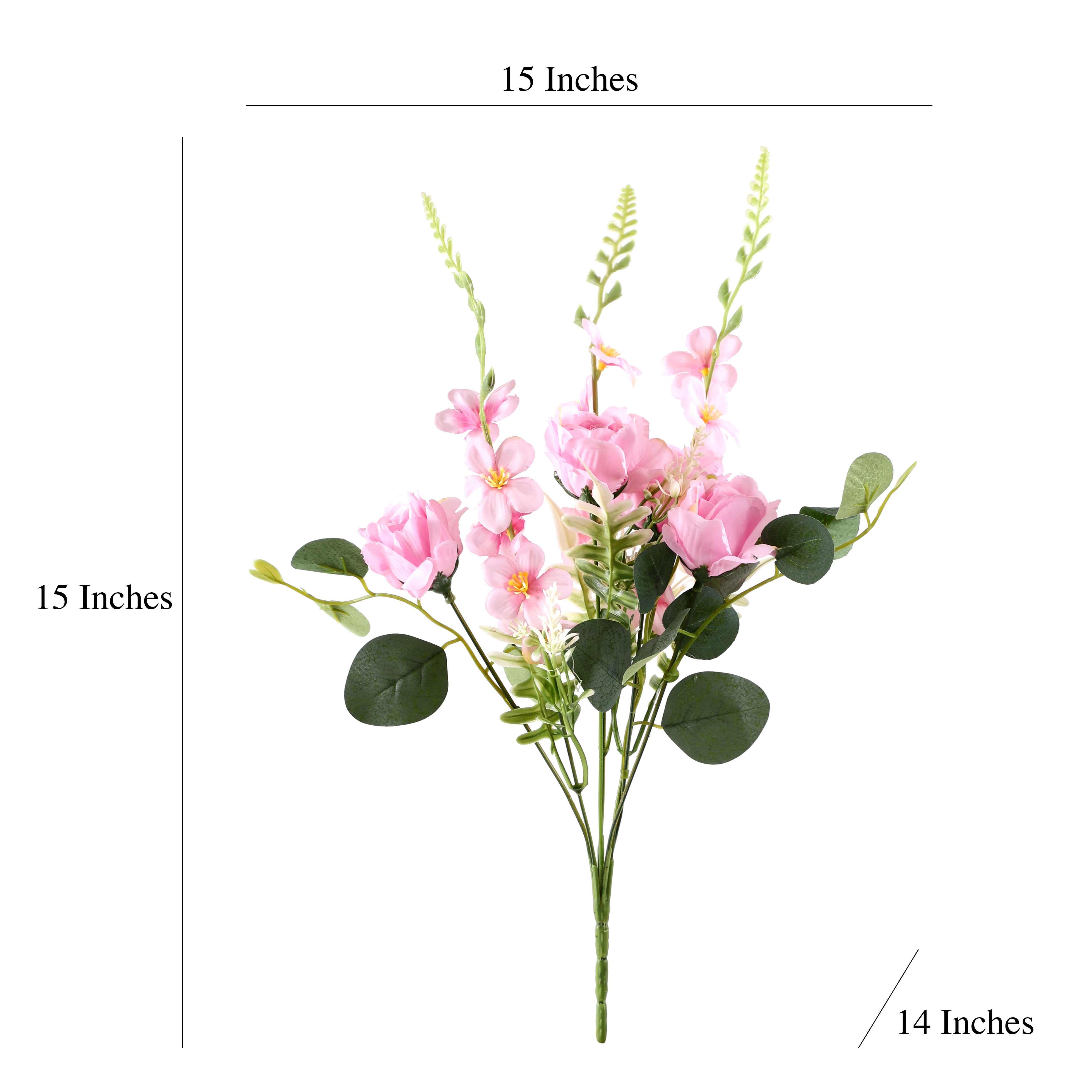 Pink Fern Rose Bunch (Single)