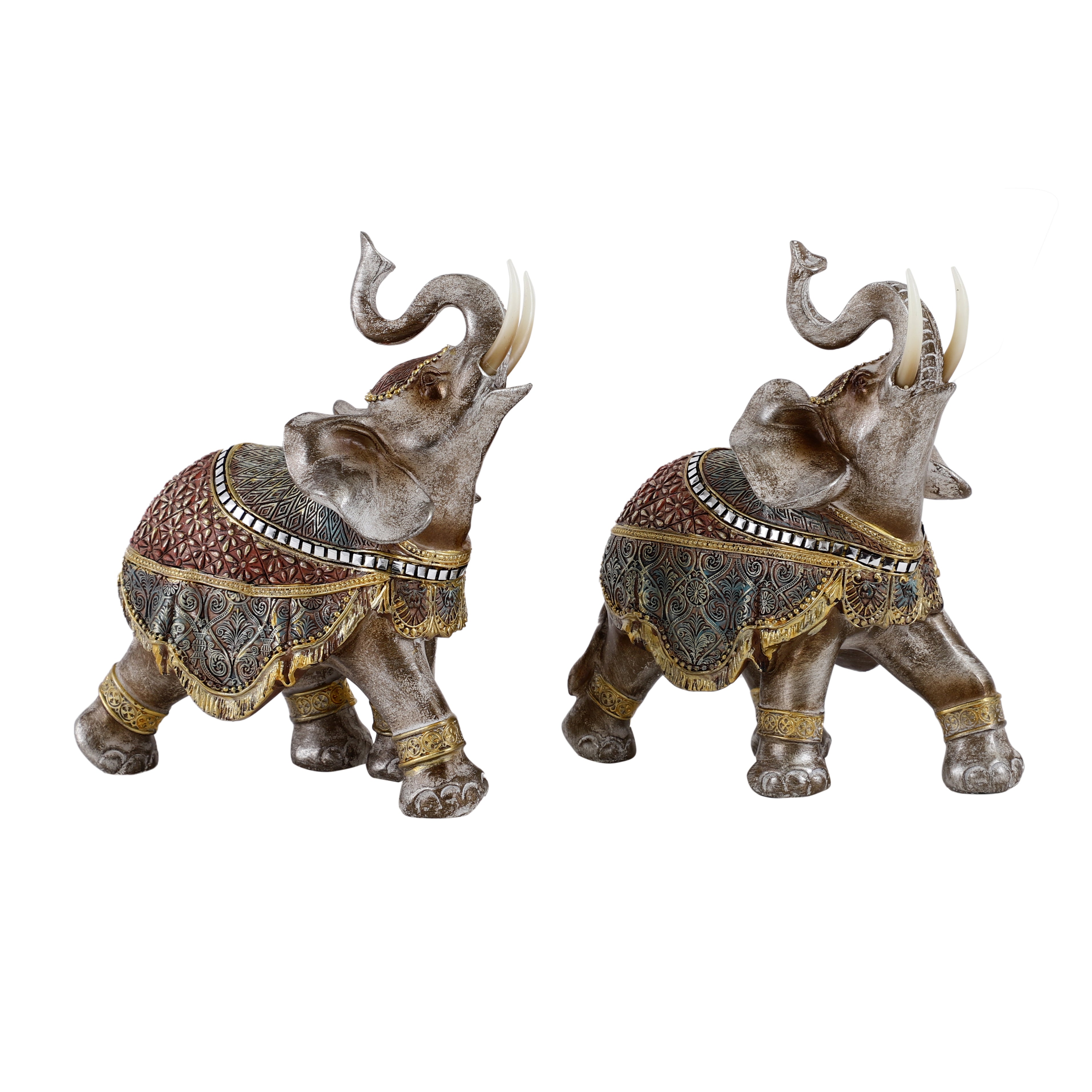 Handcrafted Royal Elephants - Large (set of 2)