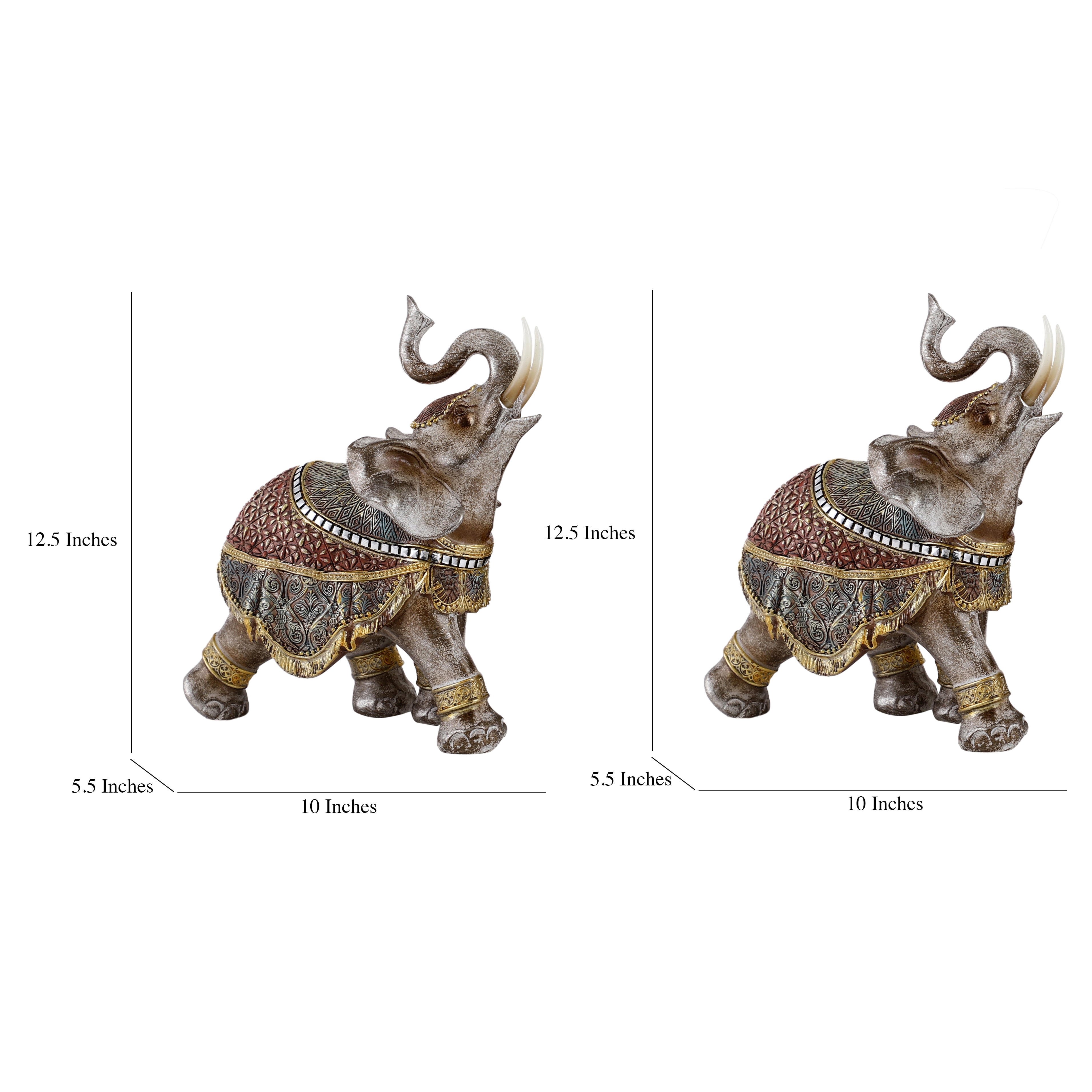 Handcrafted Royal Elephants - Large (set of 2)