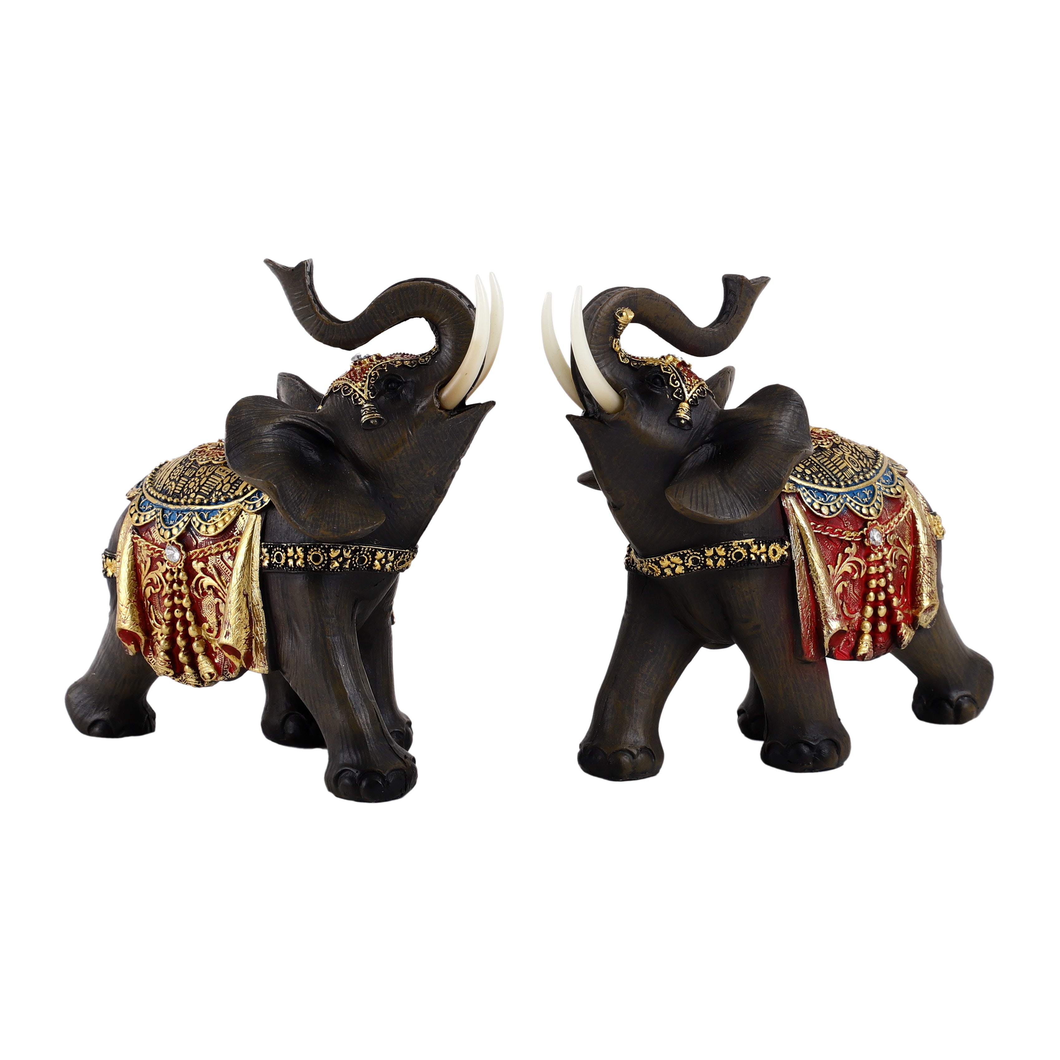 Black Royal Elephants (Set of 2)