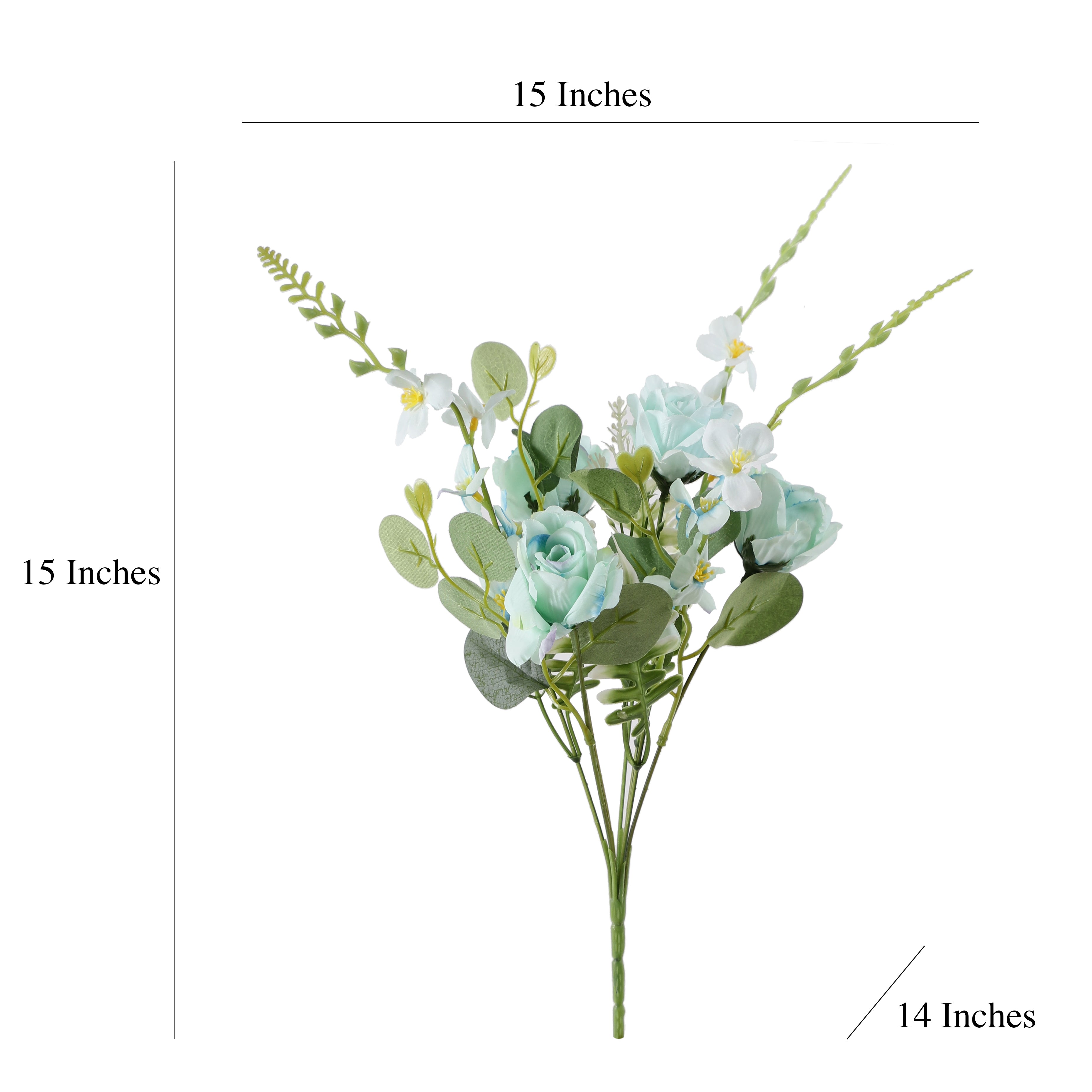 Blue Fern Rose Bunch (Single)