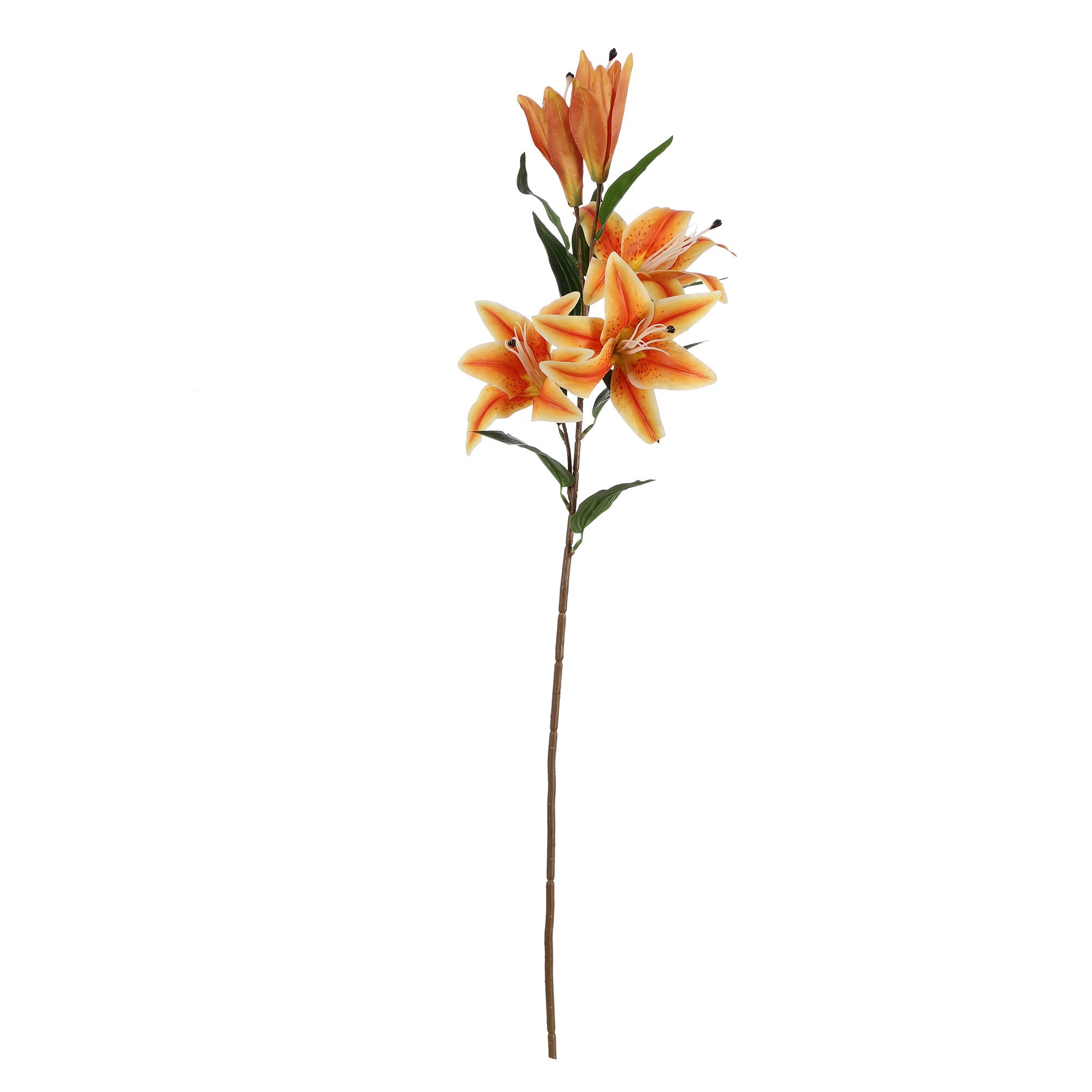 Blooking Orange Lily Faux Flower Stick (Single)