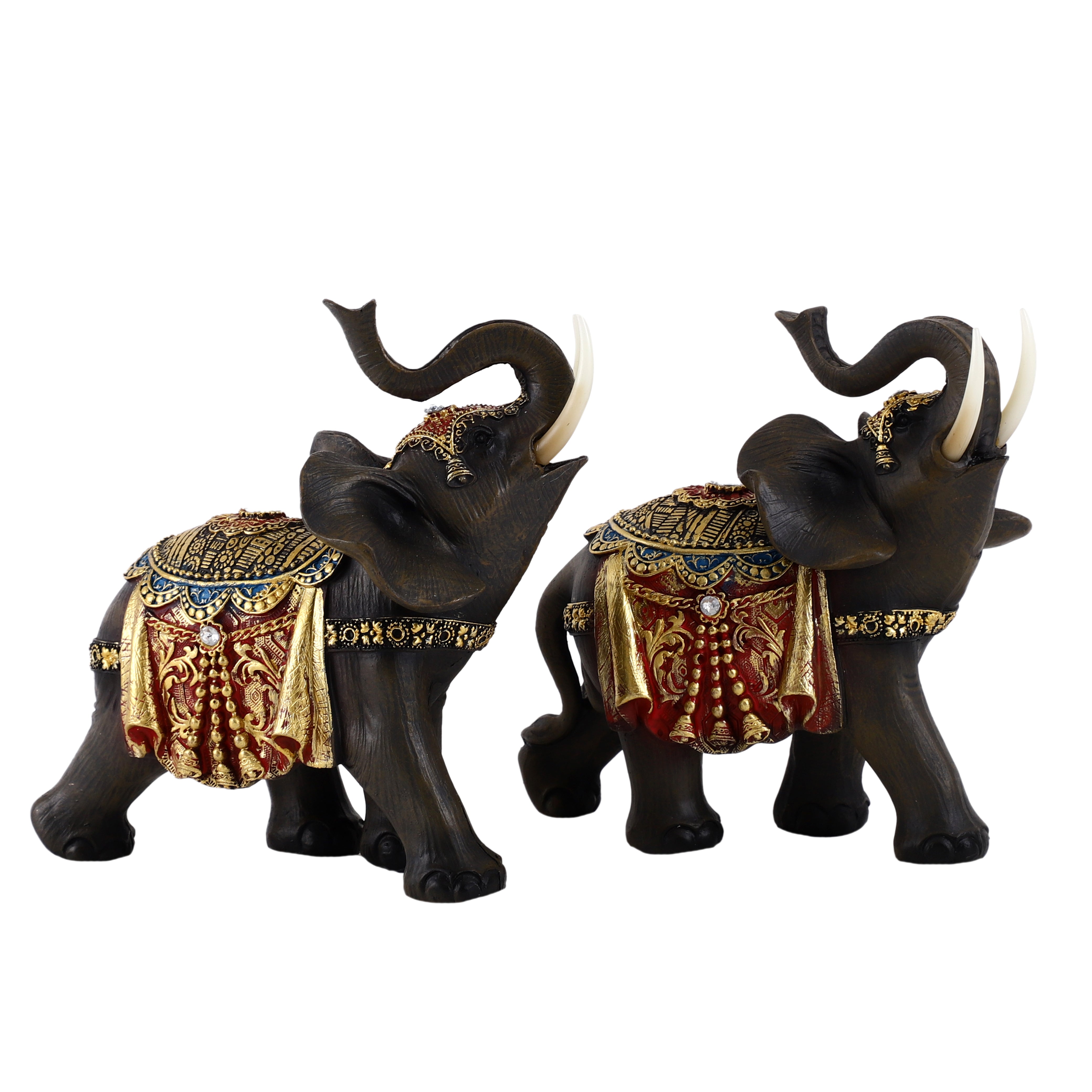 Black Royal Elephants (Set of 2)