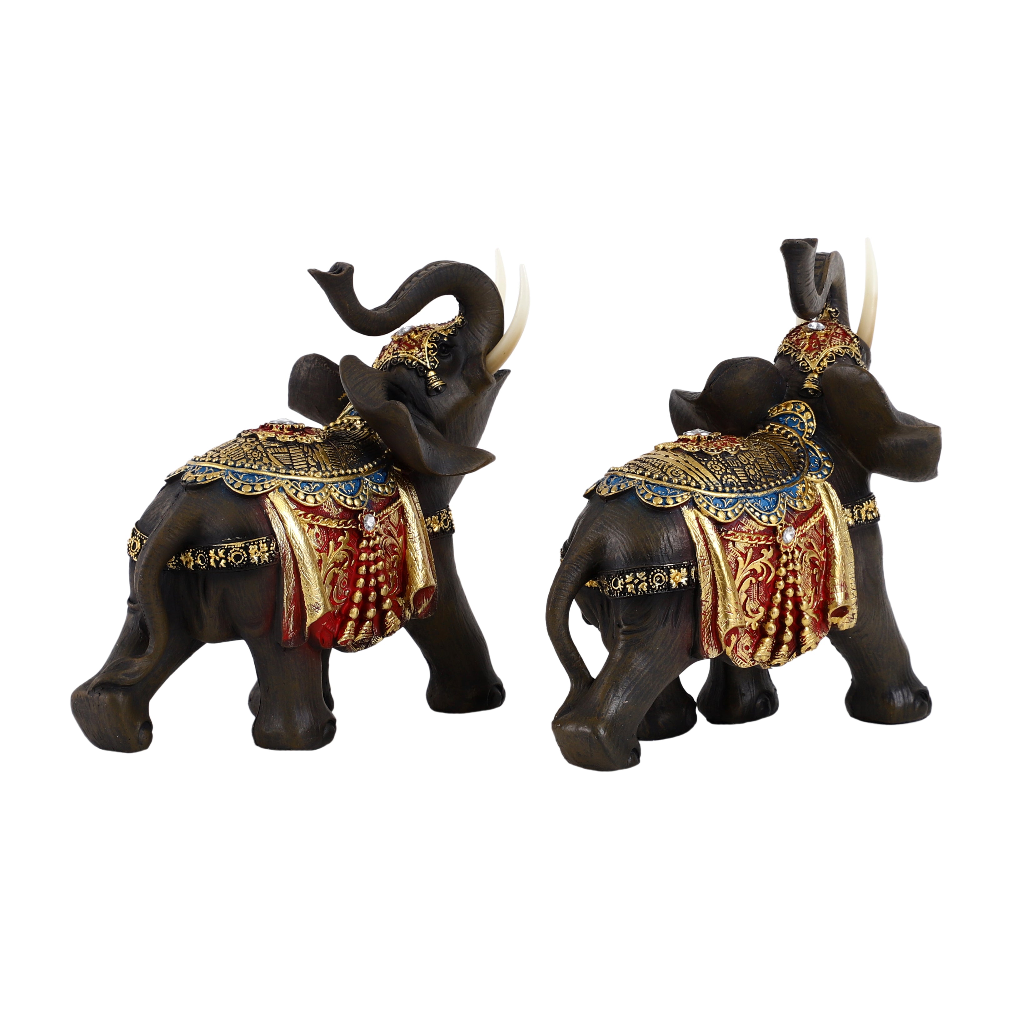 Black Royal Elephants (Set of 2)