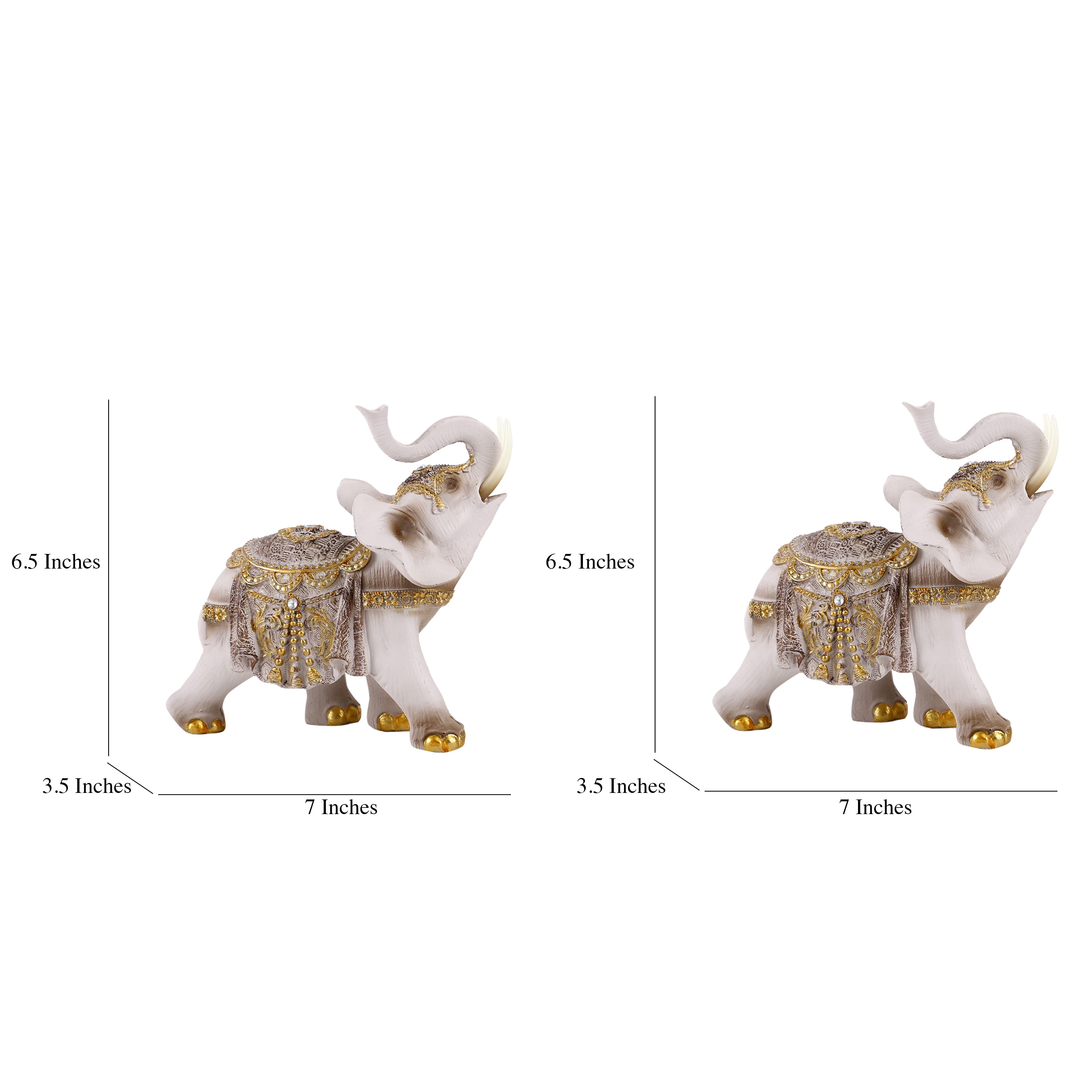 White Royal Elephants (Set of 2)